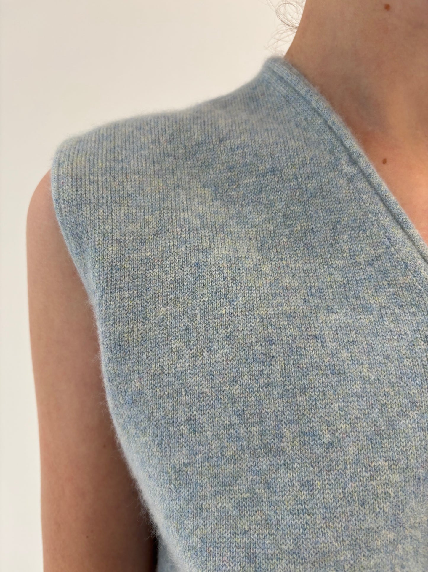 Vestă / top din cașmir luxury multiply baby blue