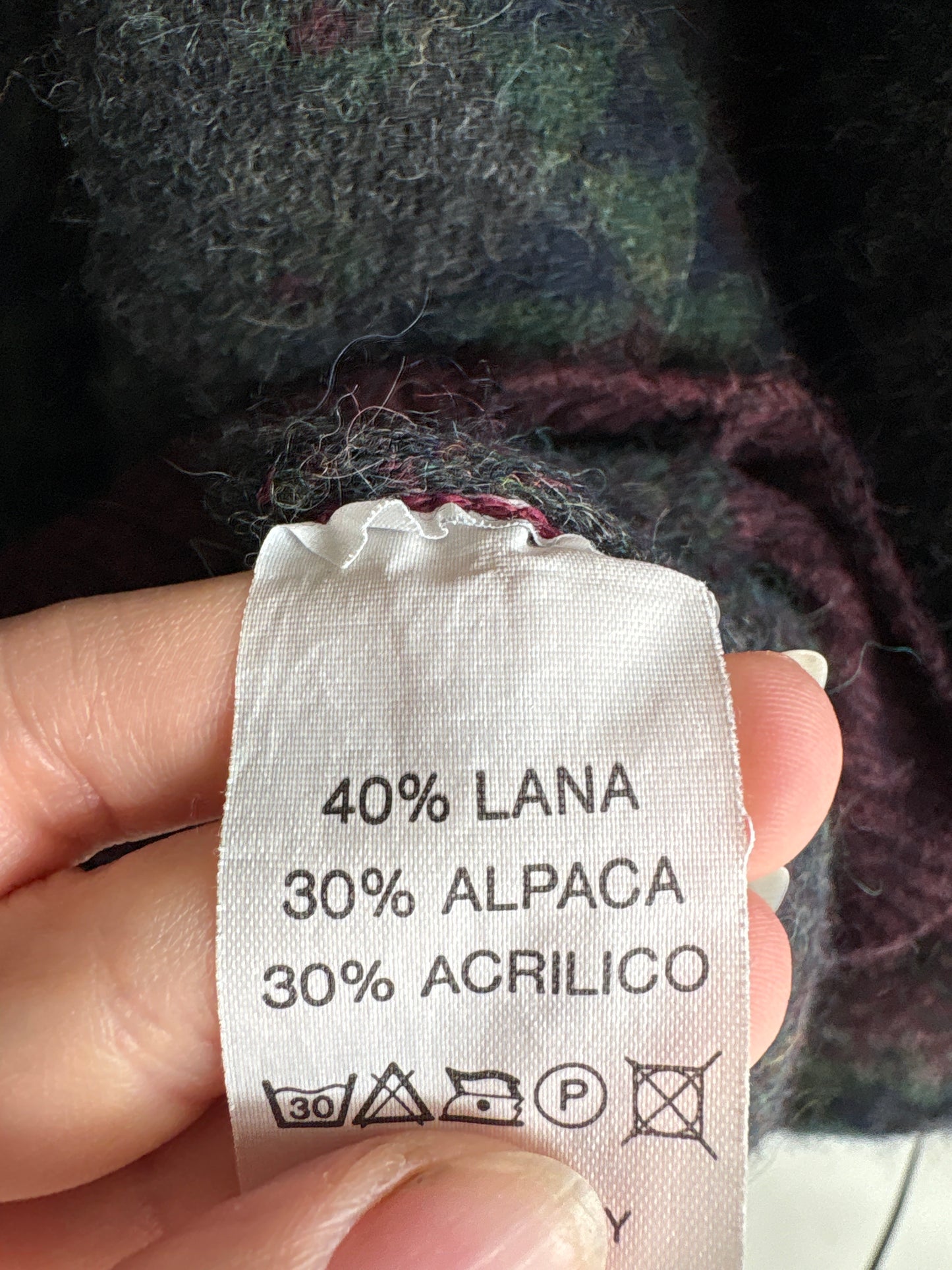 Cardigan tip jachetă din alpaka cu lana în culori superbe