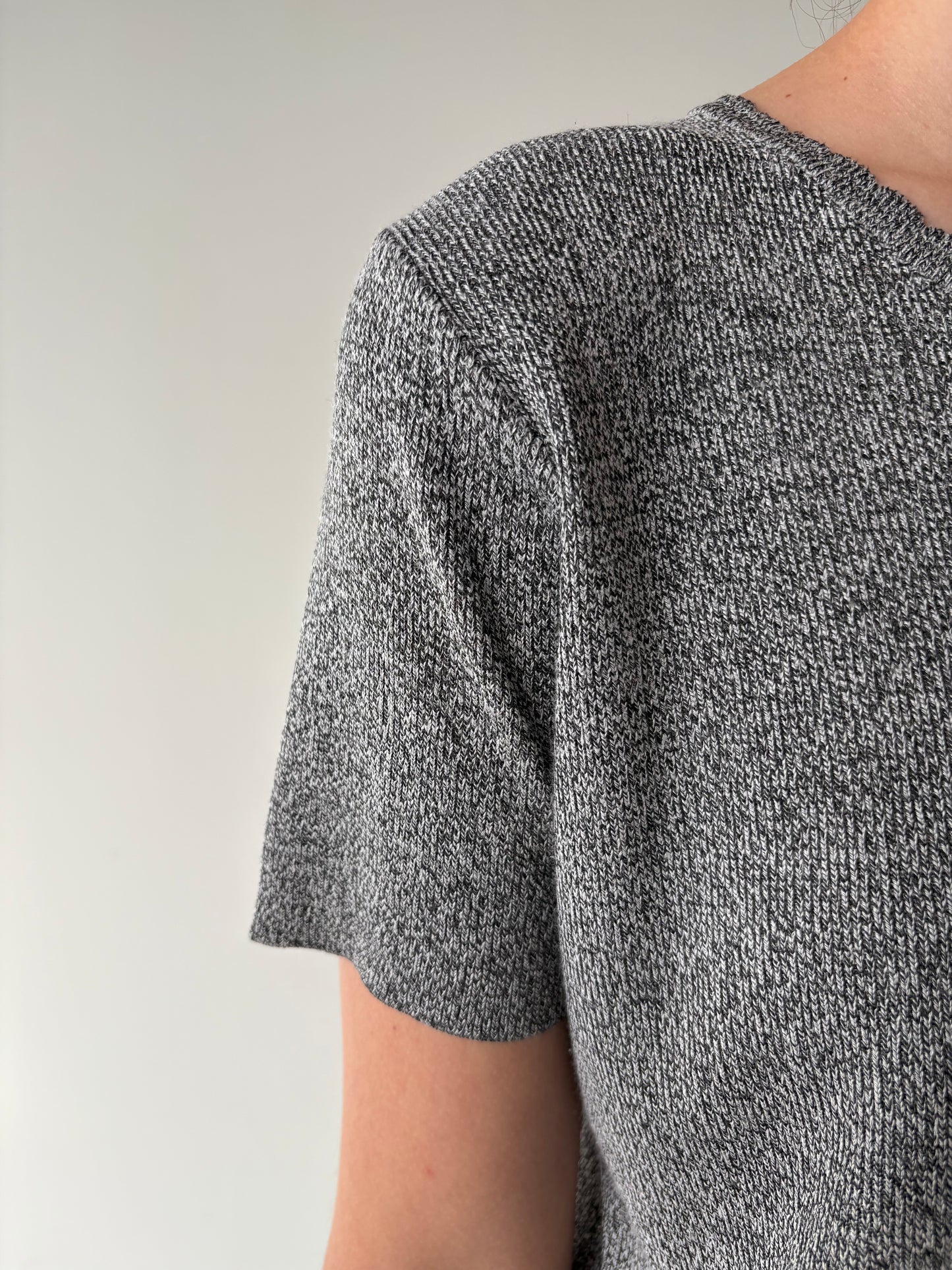 Top din jerse din mix de lana extrafina