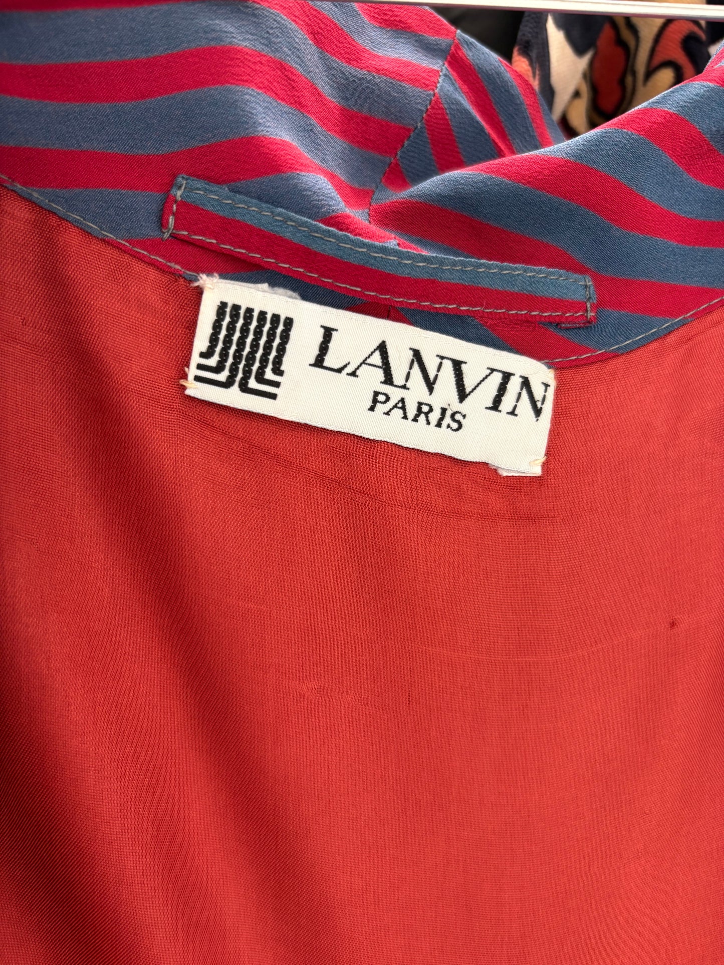 Halat luxury Lanvin de strada old vintage anii 70 din mătase naturală