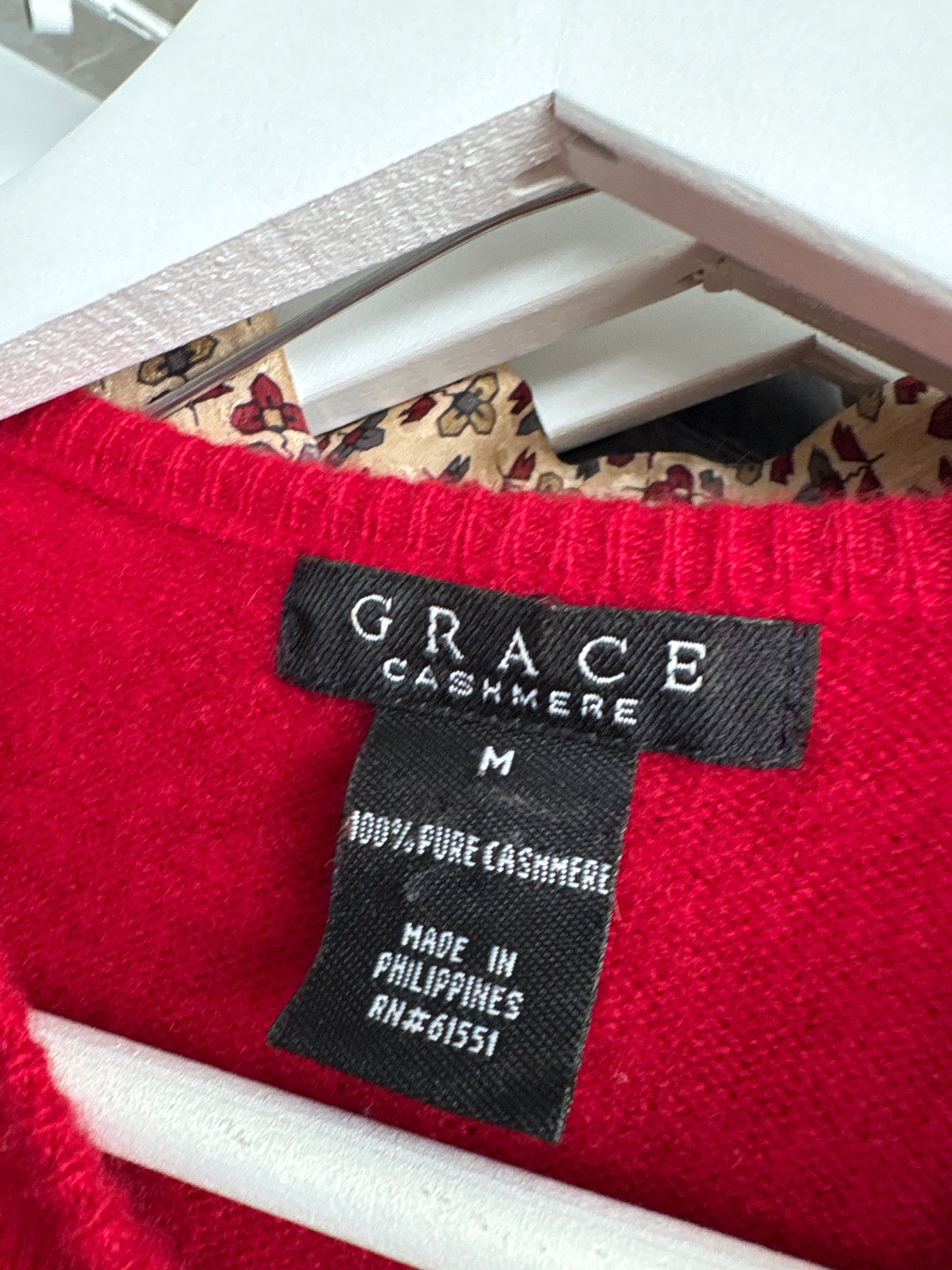 Cardigan din cașmir cherry red