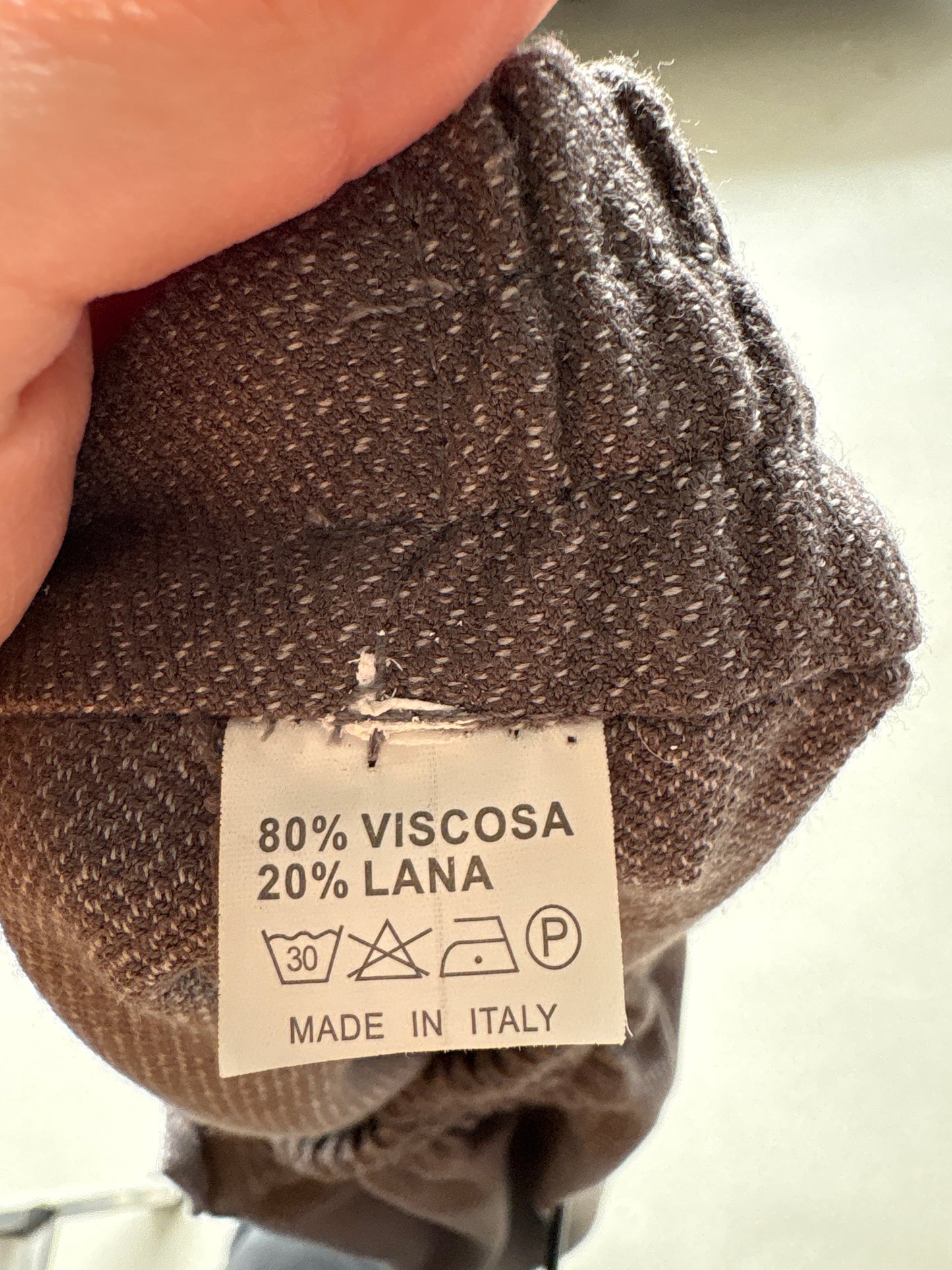 Pantaloni țigaretă petite din stofă de vascoza cu lana extrafina