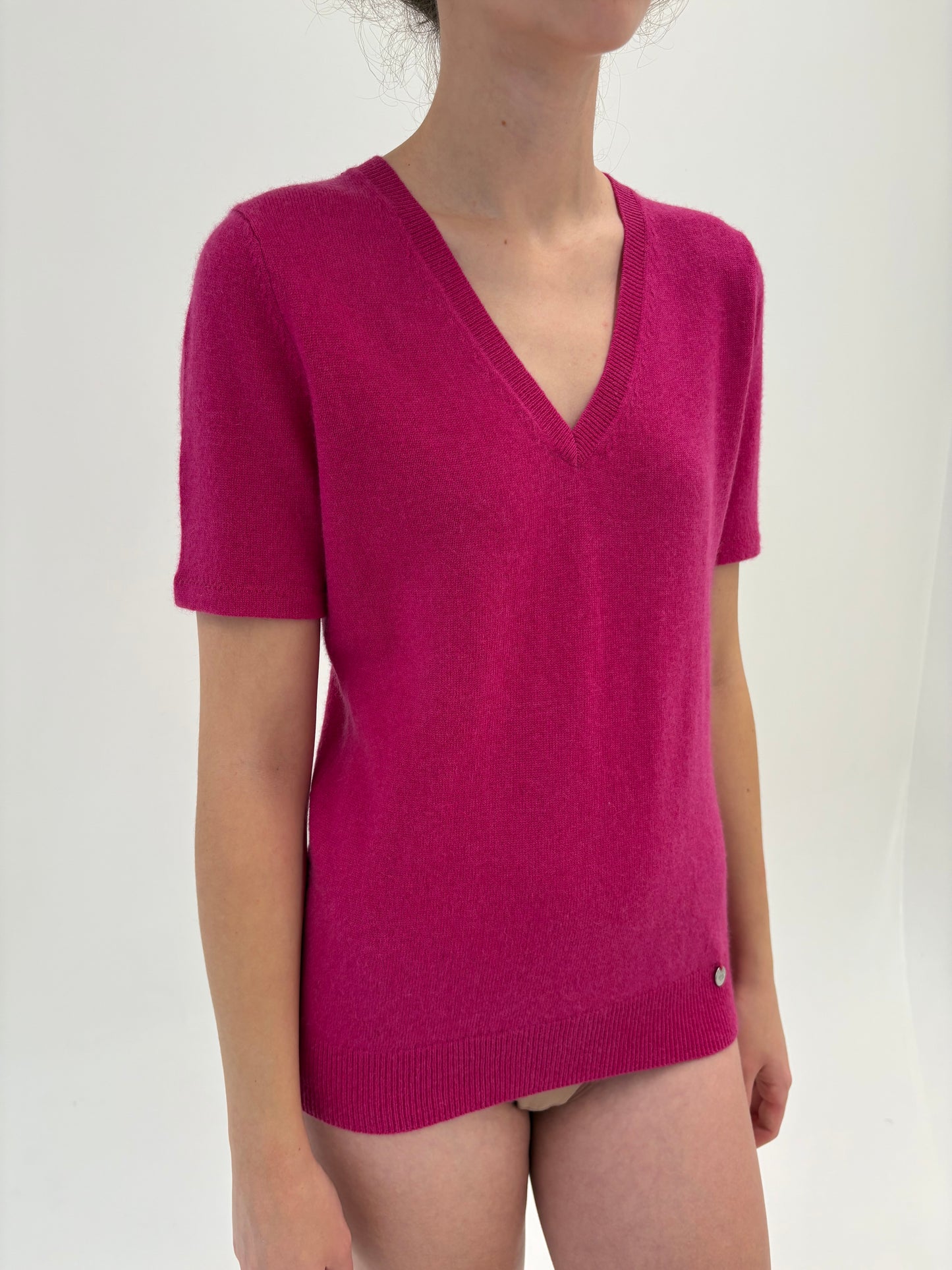 Top super premium din cașmir multiply fucsia Liu&Jo