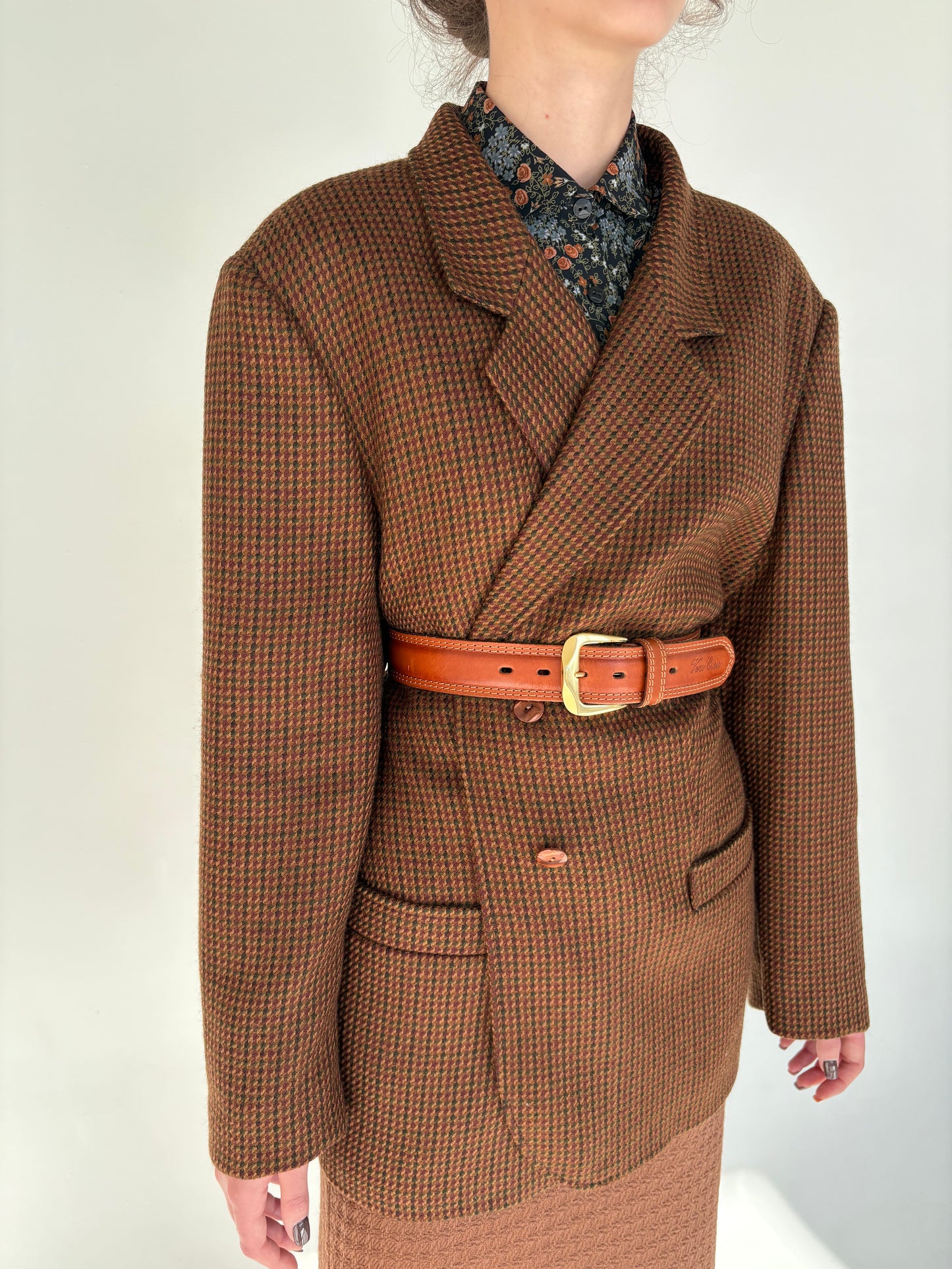 Sacou din tweed excepțional de lana extrafina gros în culori superbe