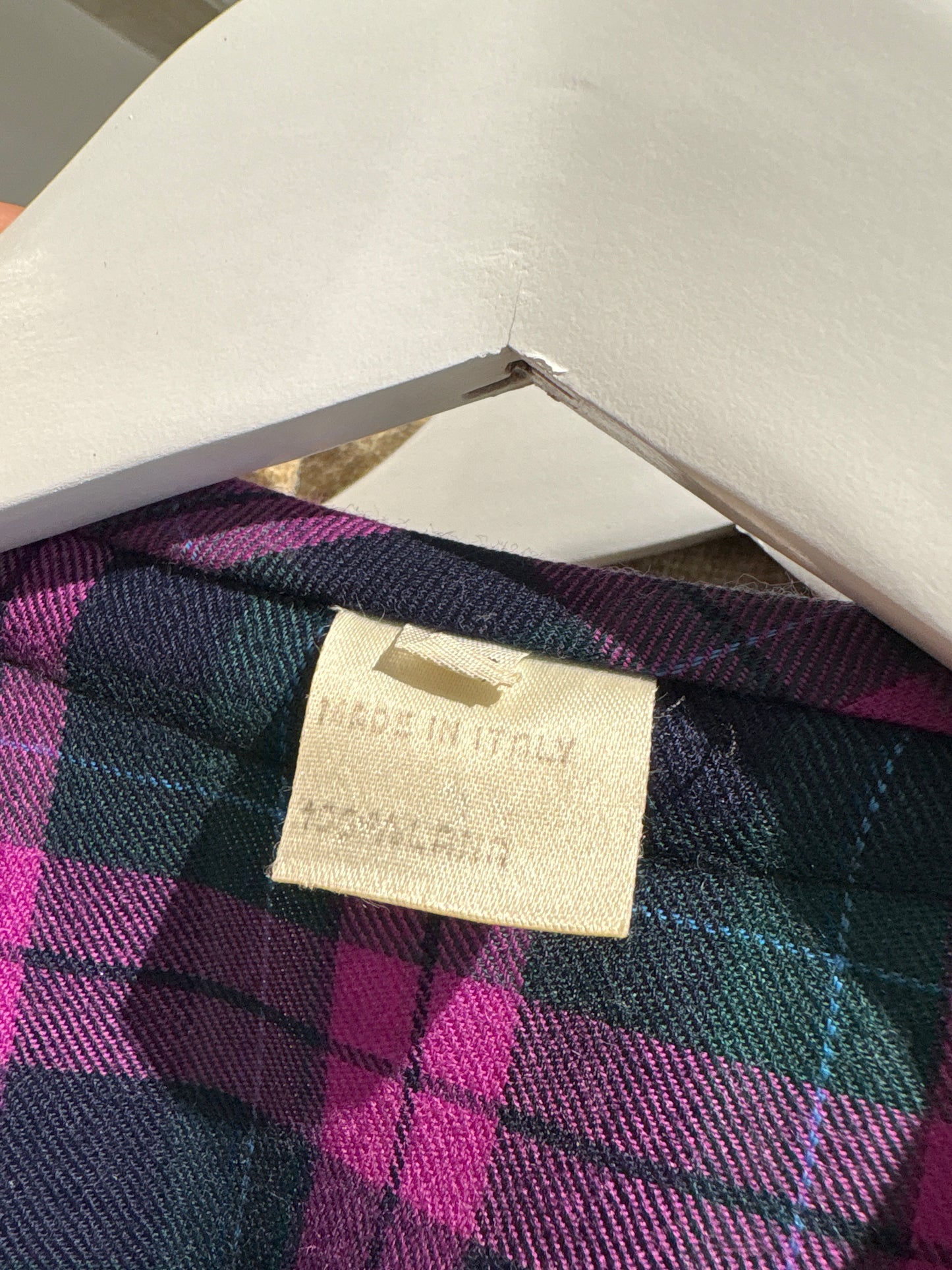 Rochie vintage în carouri din lana extrafina cu talie marcată elastică