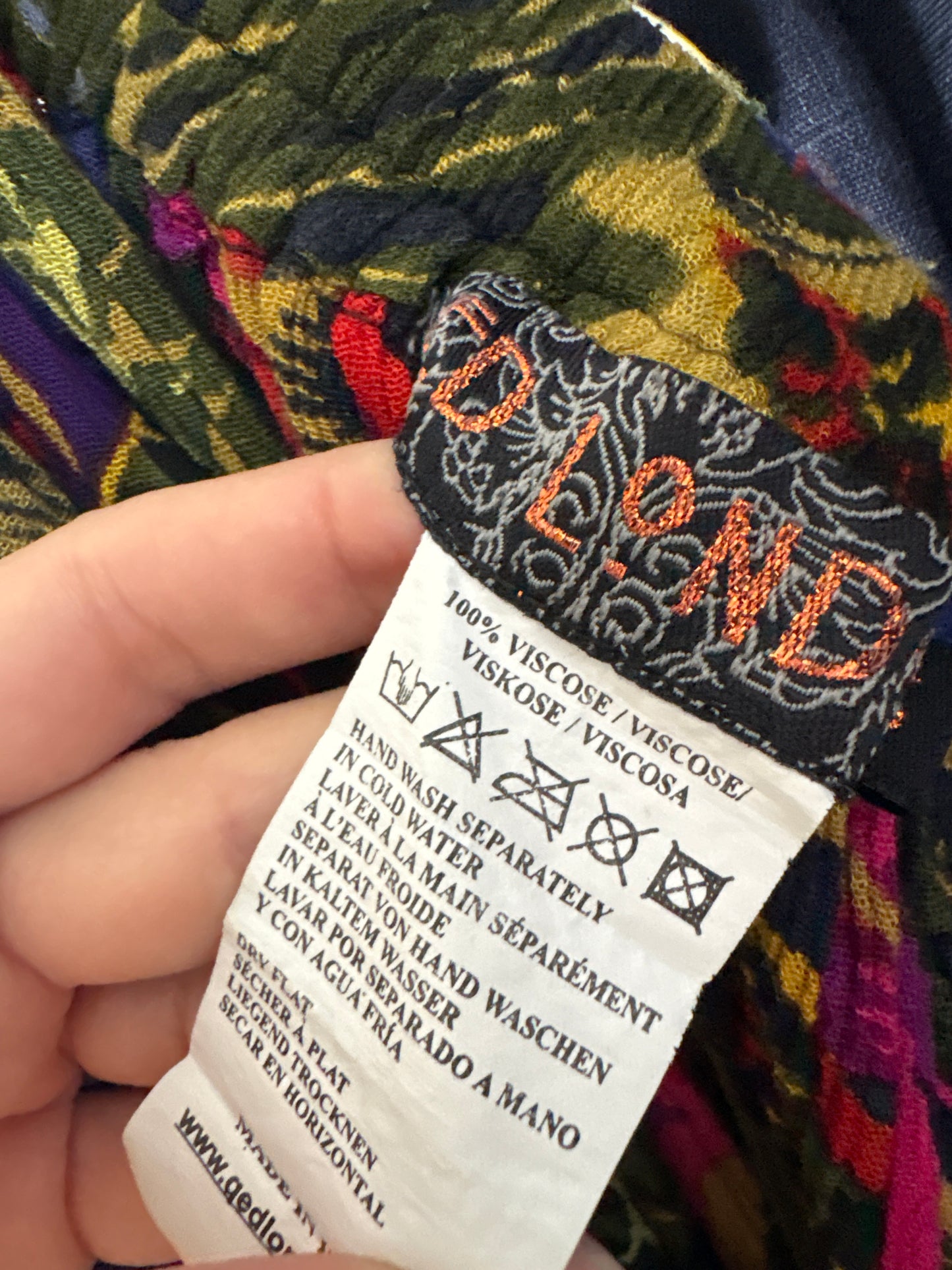 Fustă maxi vintage super amplă cu print in culori superbe și talie elastică