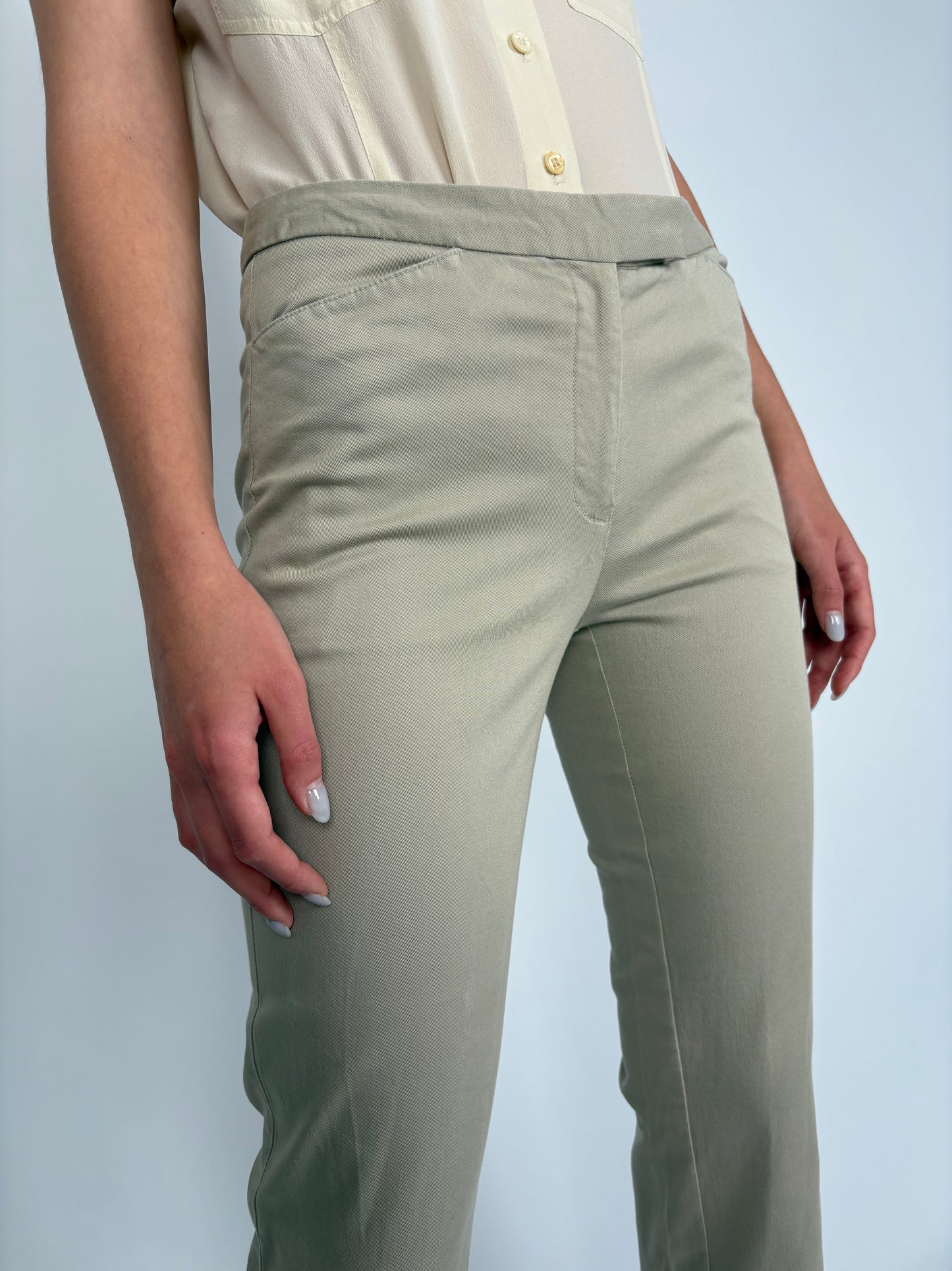 Pantaloni din poplin strech de bumbac Tommy Hilfiger