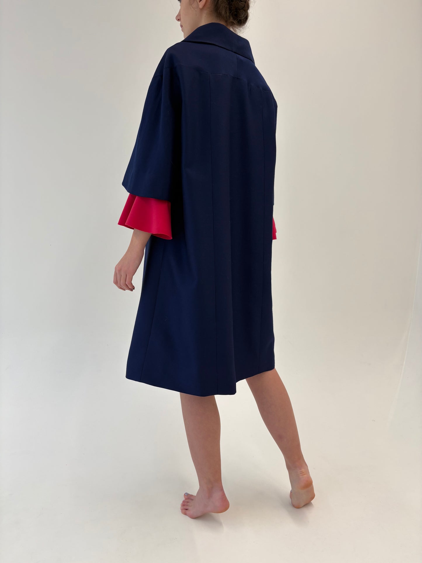 Cocoon coat de lana old vintage anii 50 ultra luxury de ocazie în stil Dior