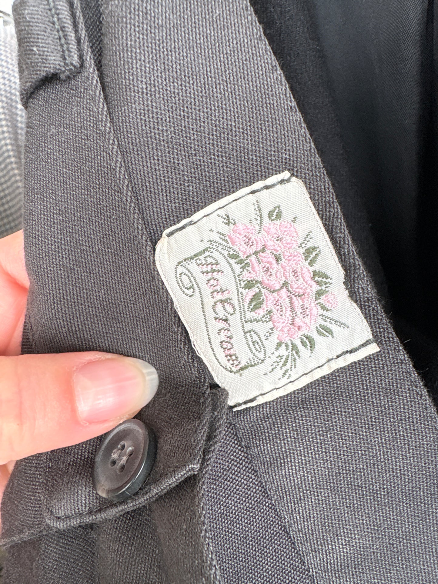 Pantaloni forest green petite cu talie înaltă din lanita extrafina de primăvară