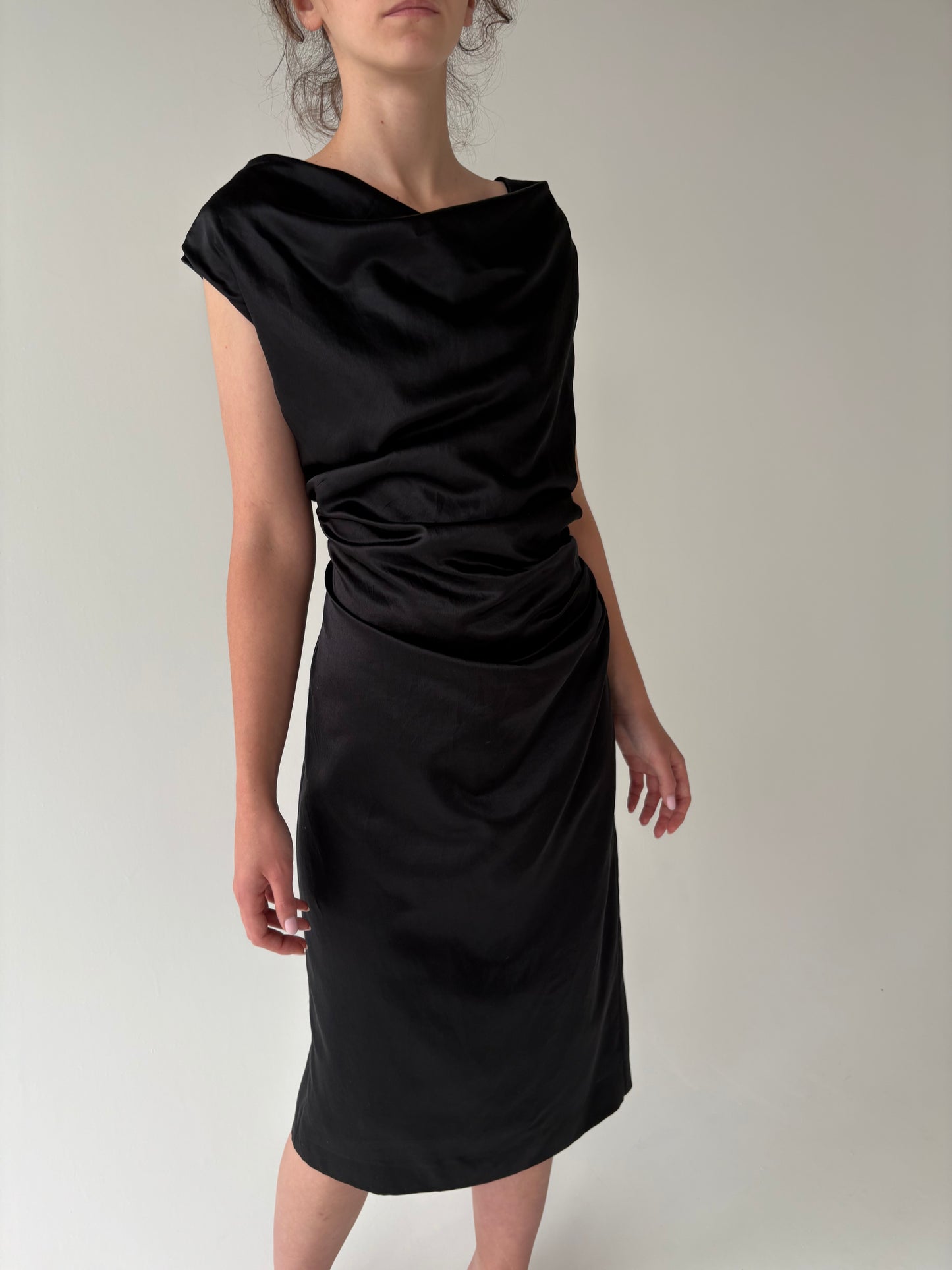 Rochie luxury Joseph nouă din mătase naturală în croi chic atemporal