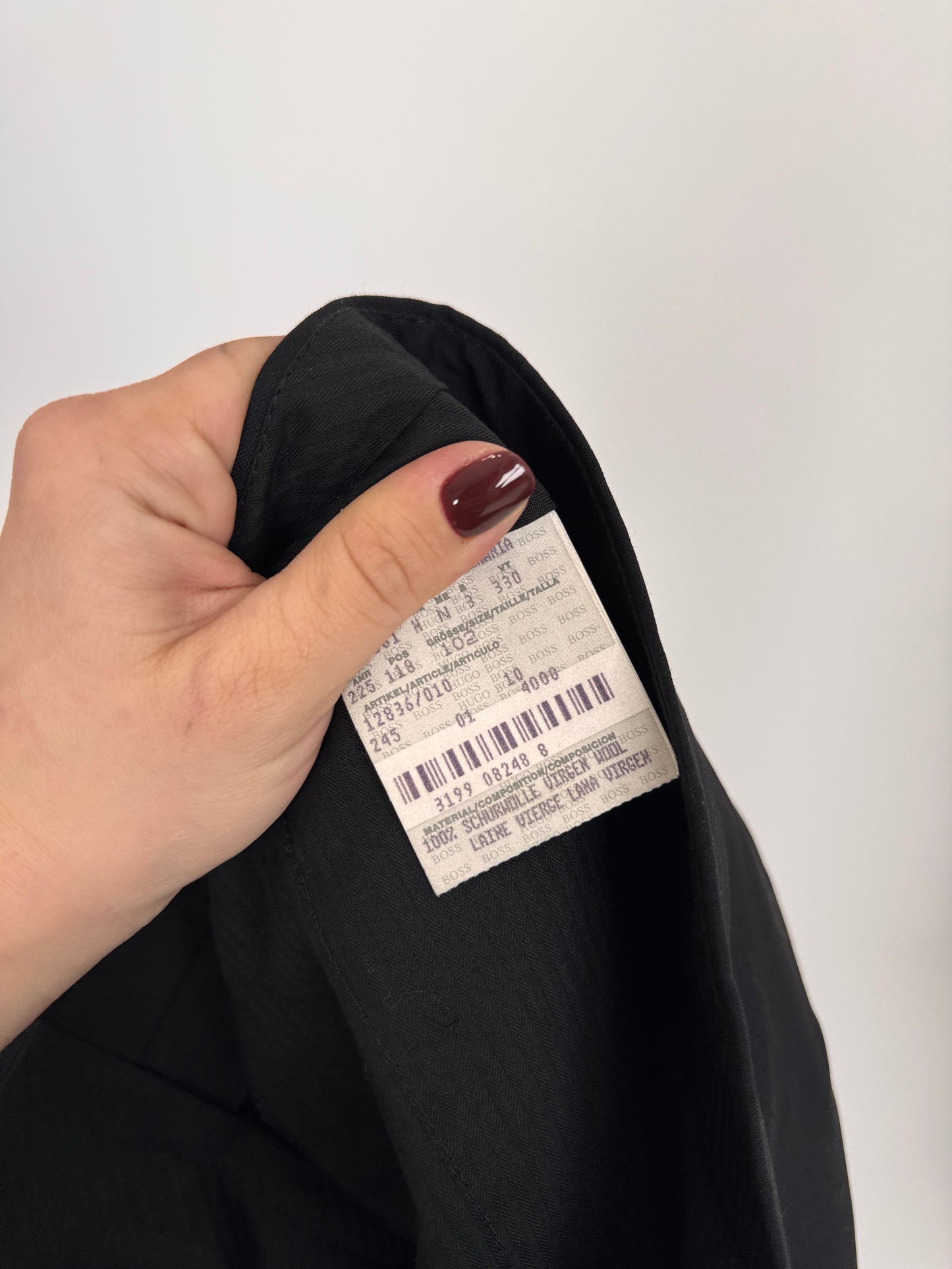 Pantaloni tall din lana extrafina cu talie înaltă și vipușca