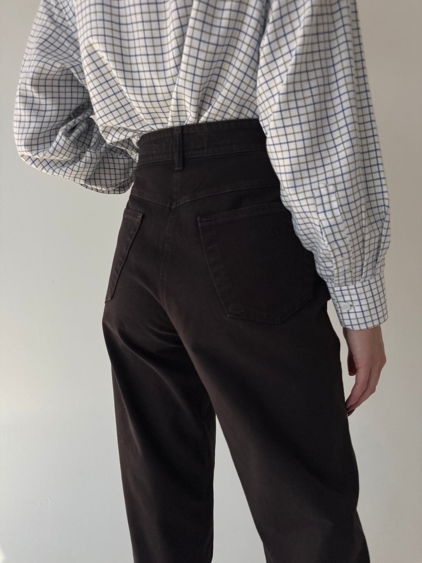 Jeans vintage premium ultra modelatori chocolate brown mom fit