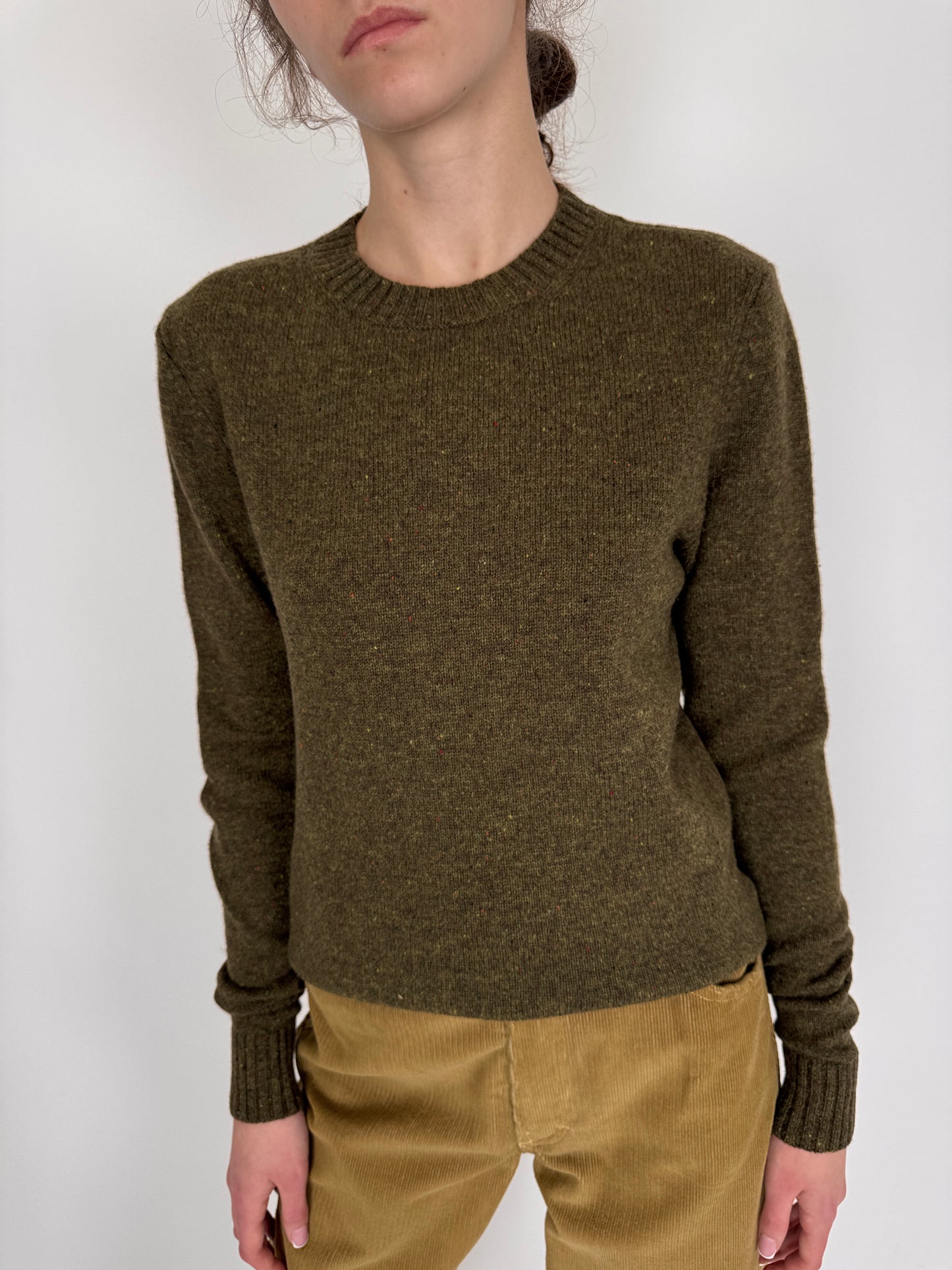 Pulover de brand luxury A.P.C din lana extrafina cu efect curcubeu