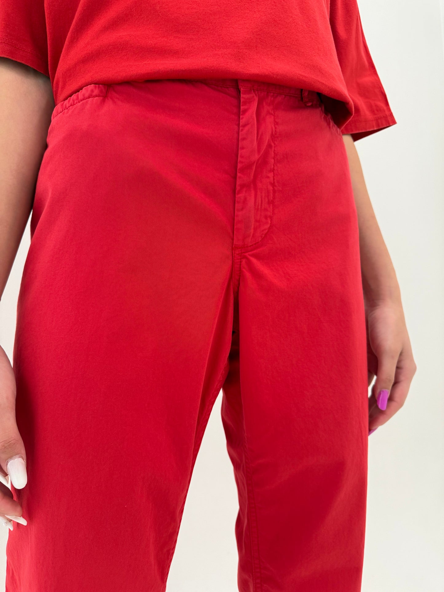 Pantaloni Ralph Lauren din bumbac în croi clasic