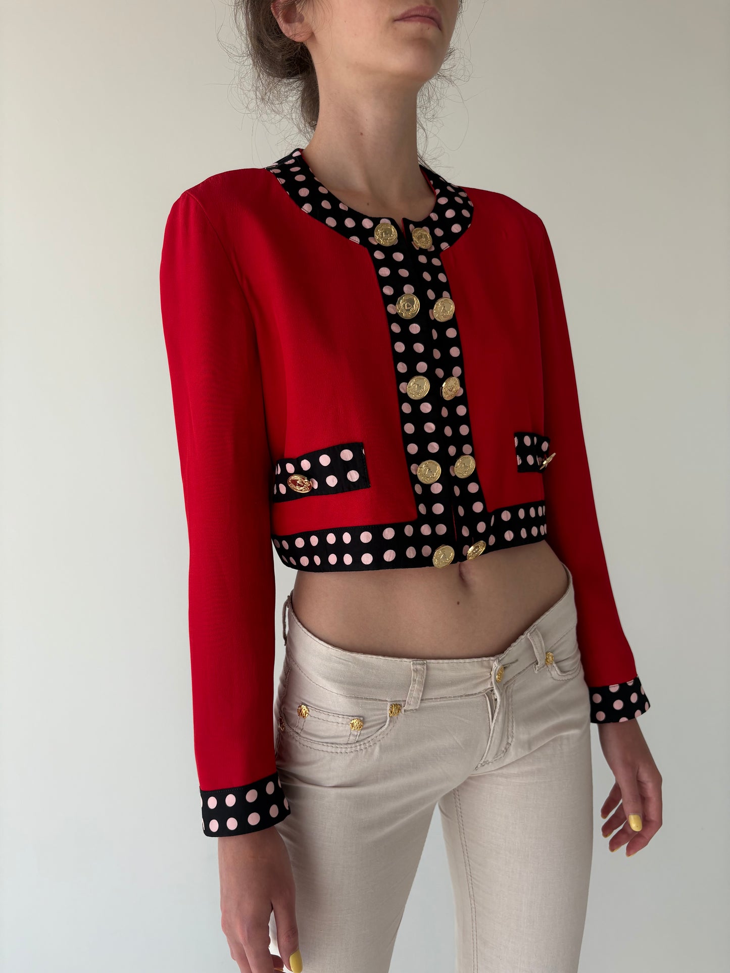 Sacou vintage Moschino in croi specific brandului