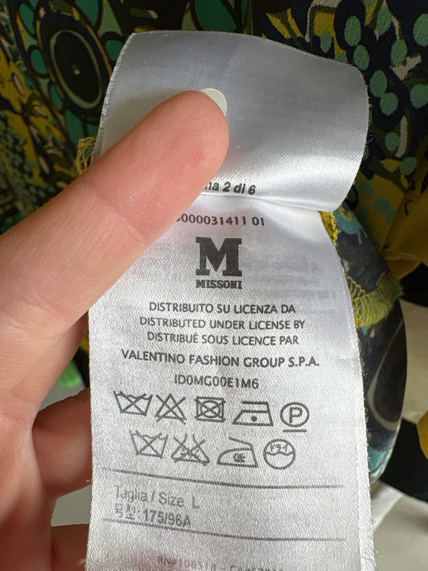 Top Missoni excepțional din mătase naturală și inserții de jerse de vară specific brandului