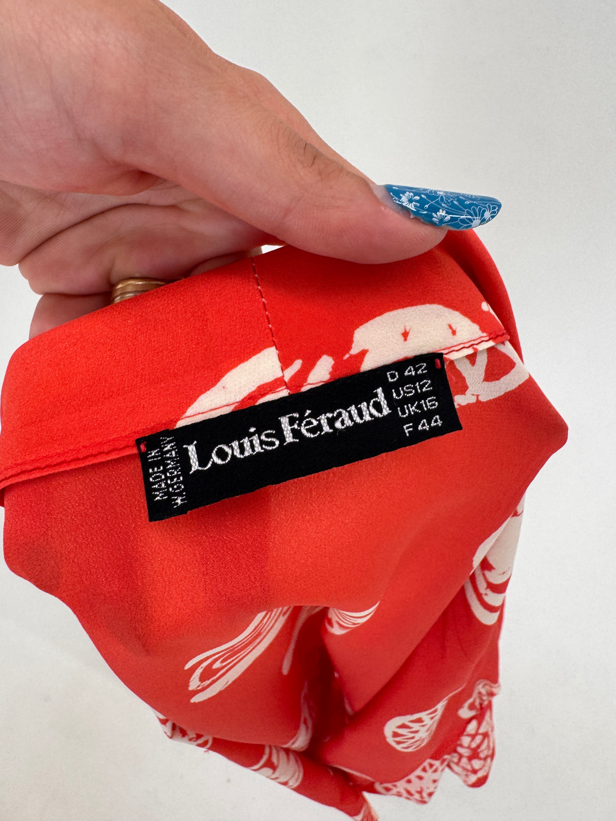 Cămașa Louis Feraud vintage luxury în croi petrecut din mătase naturală