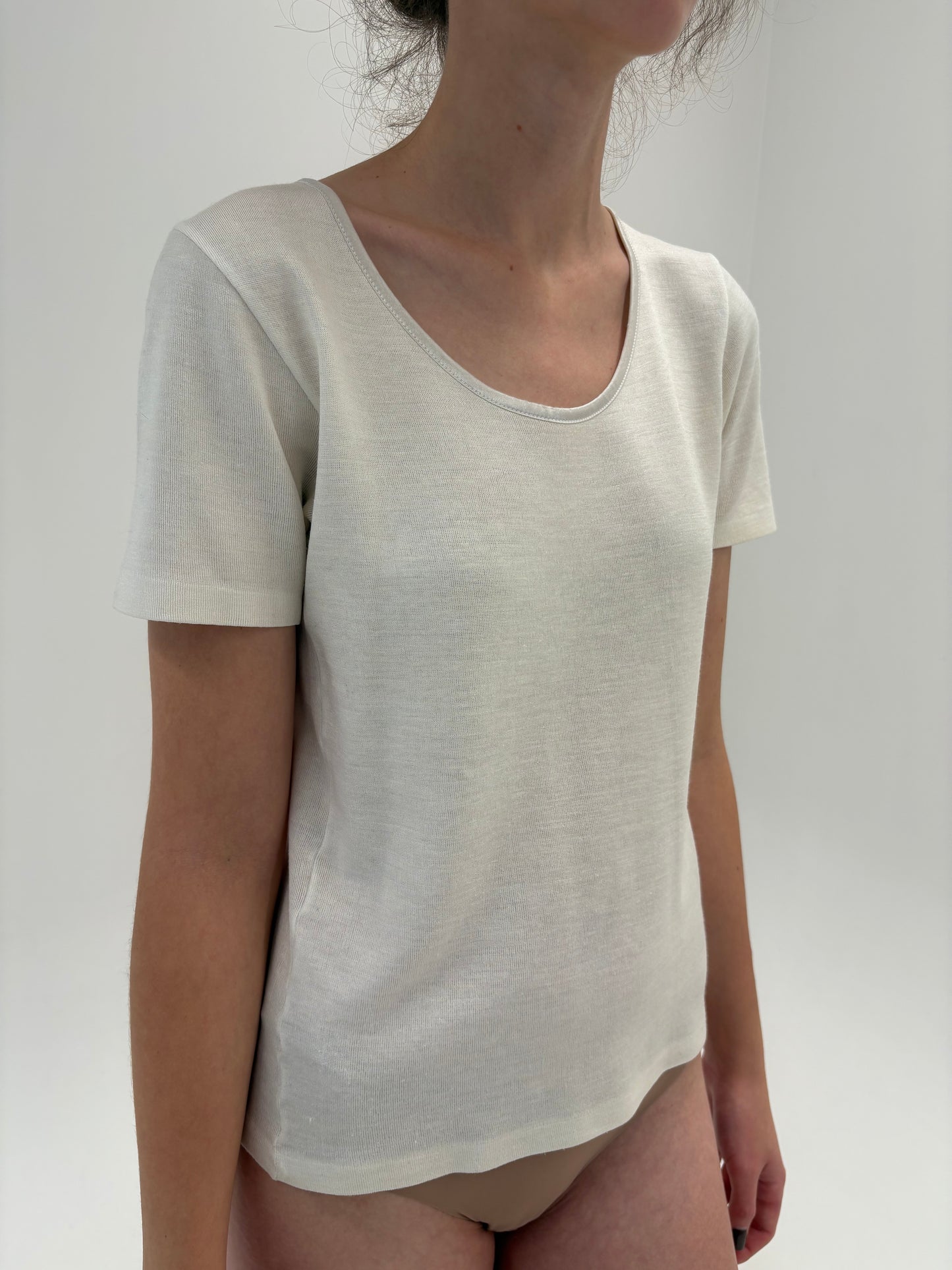 Top italian cu interior de bumbac și exterior de lana extrafina