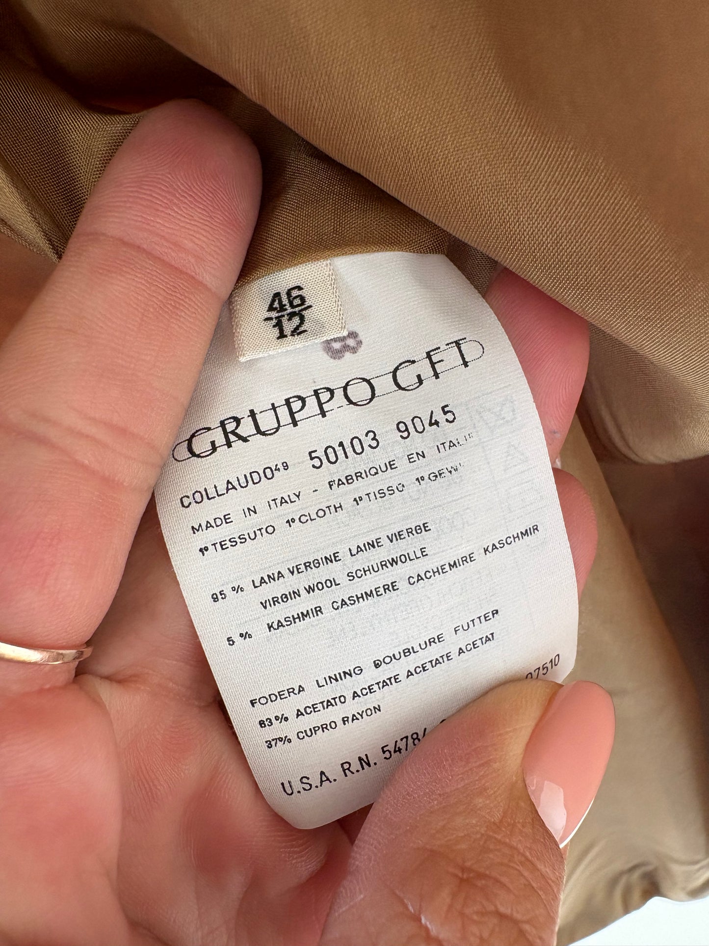 Sacou vinatge petite de brand luxury italian din lana și cașmir