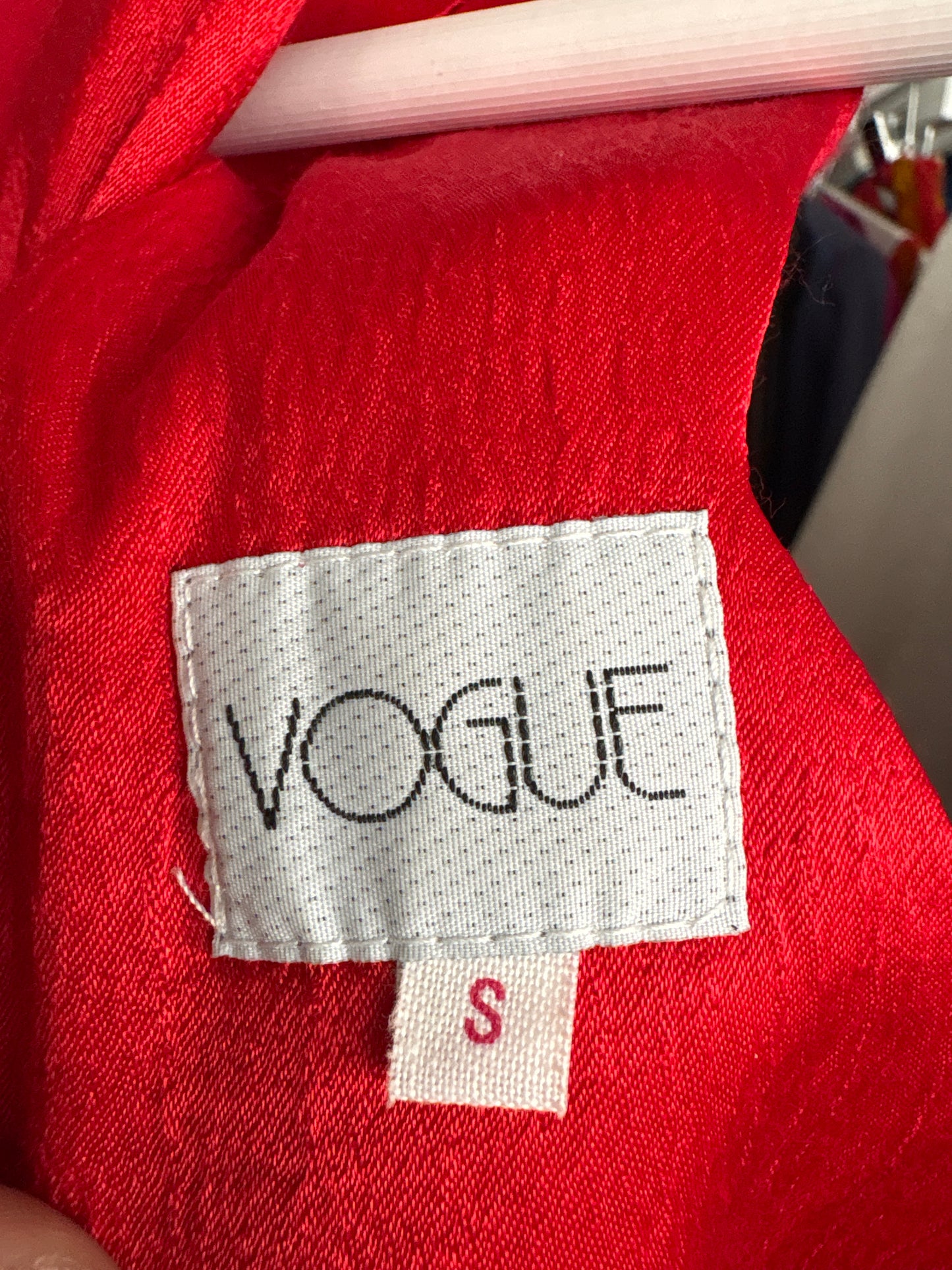 Sacou vintage spectaculos cu decupaje din pânză roșu tare