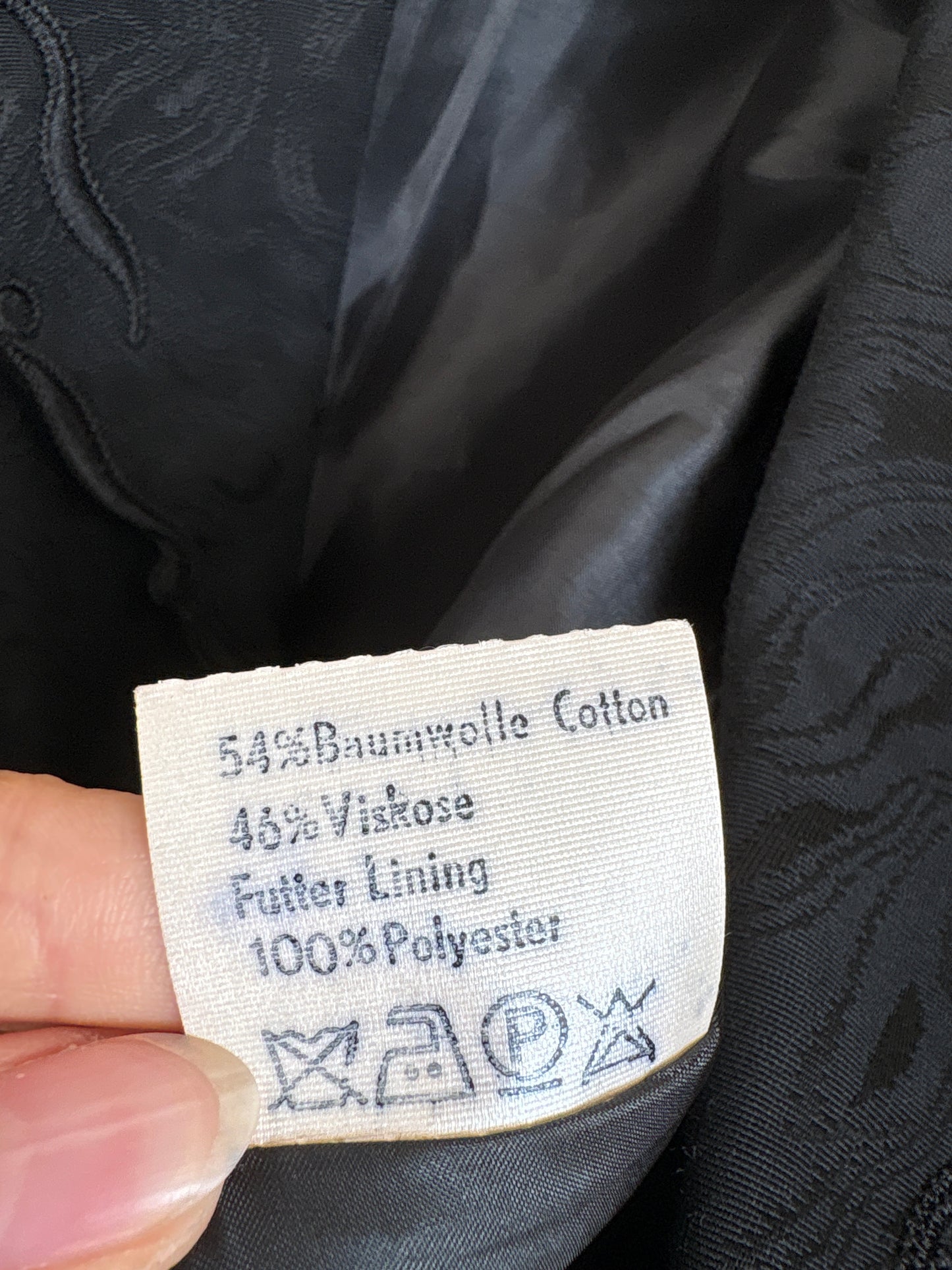 Sacou vintage din brocart plin de bumbac cu revere bijuterie brodate