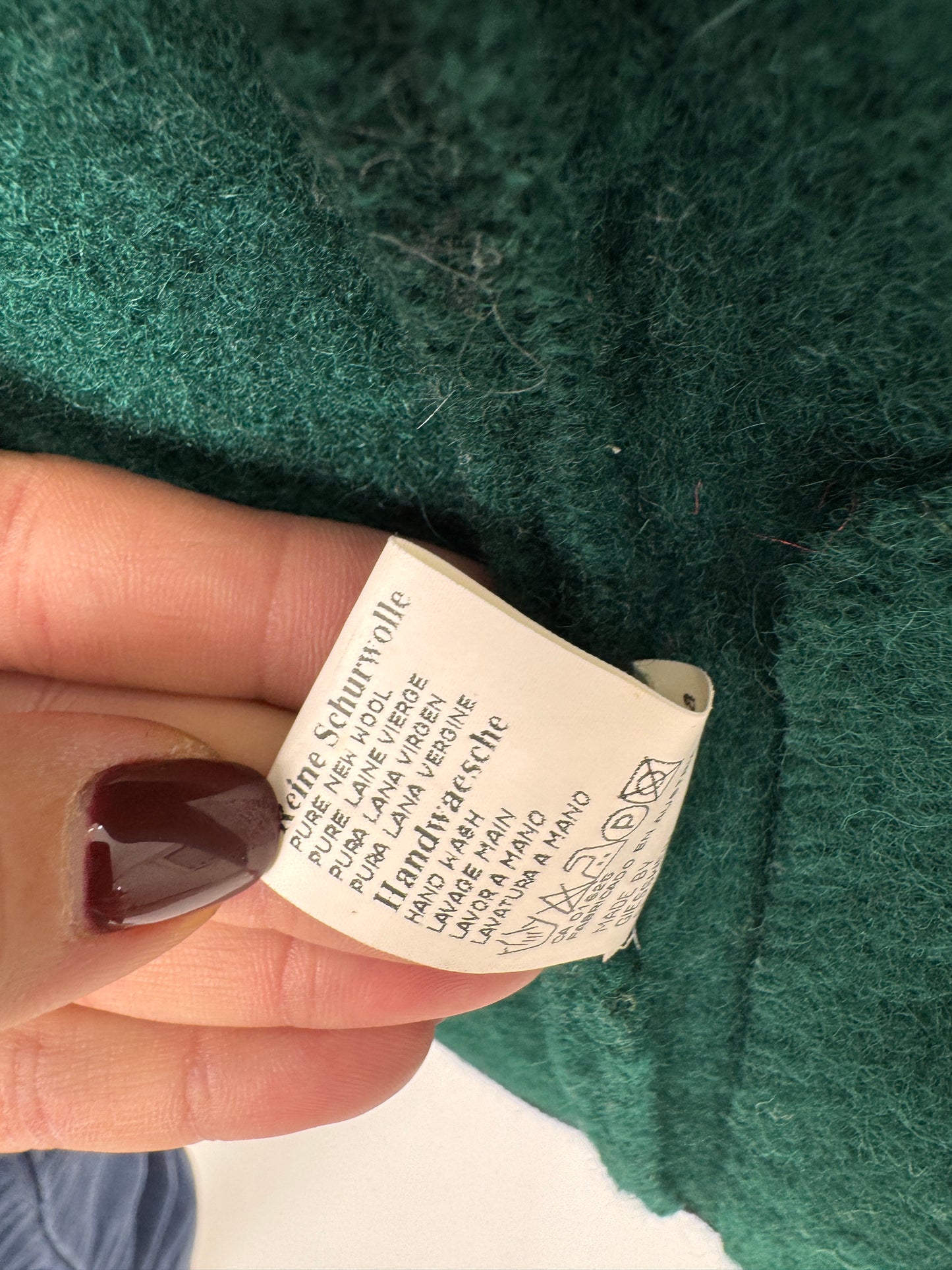 Jacheta dark pine green din boiled wool cu nasturi metalici argintii
