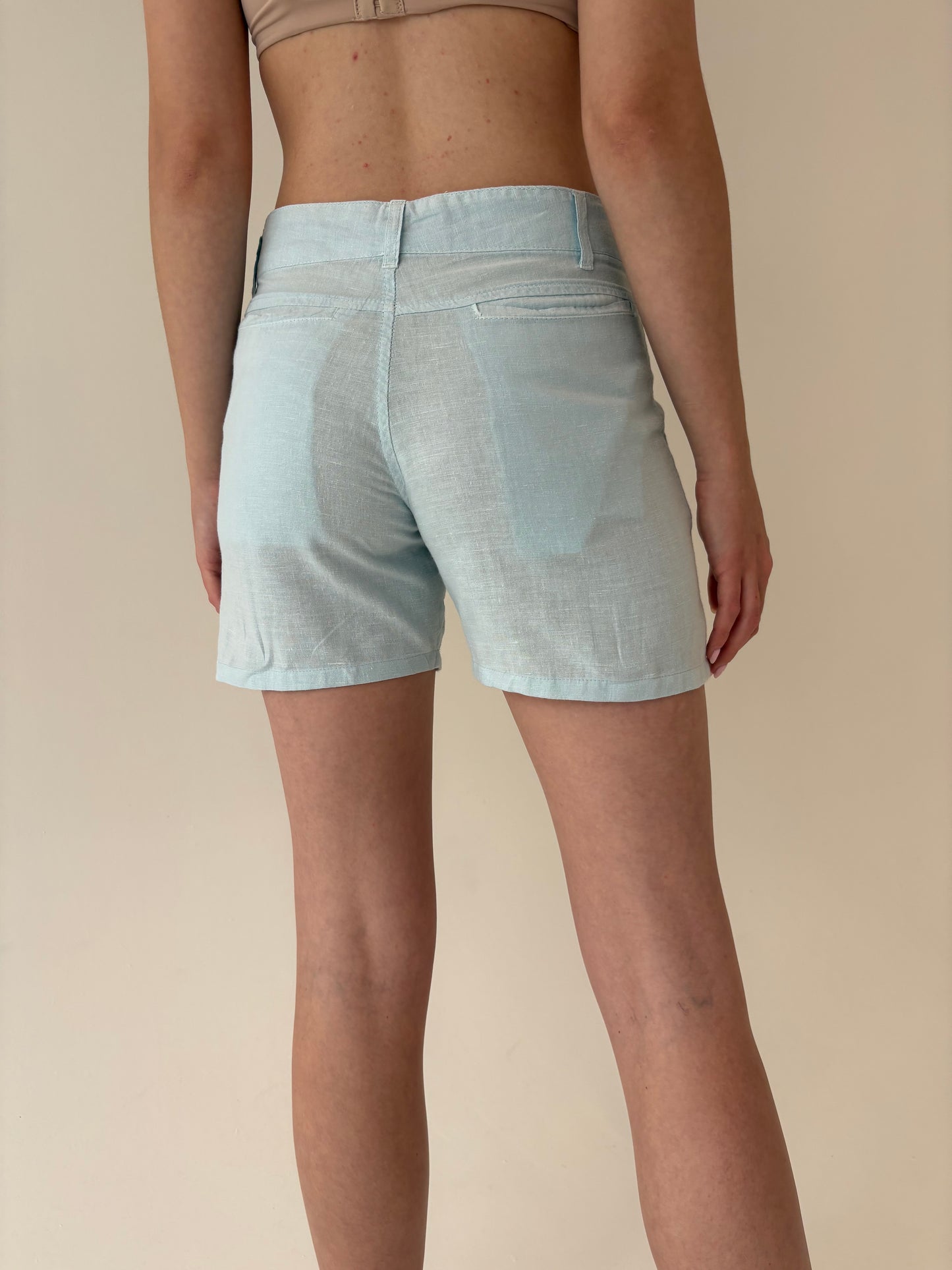 Pantaloni baby blue de brand premium Imperial din in și bumbac