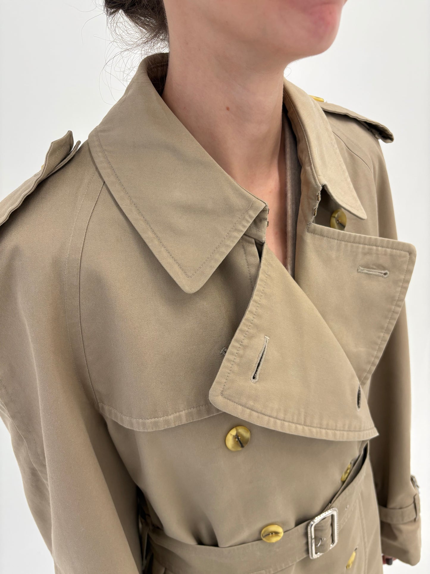 Trench high end Burberry tall de toamnă-iarnă cu liner de lana detașabil