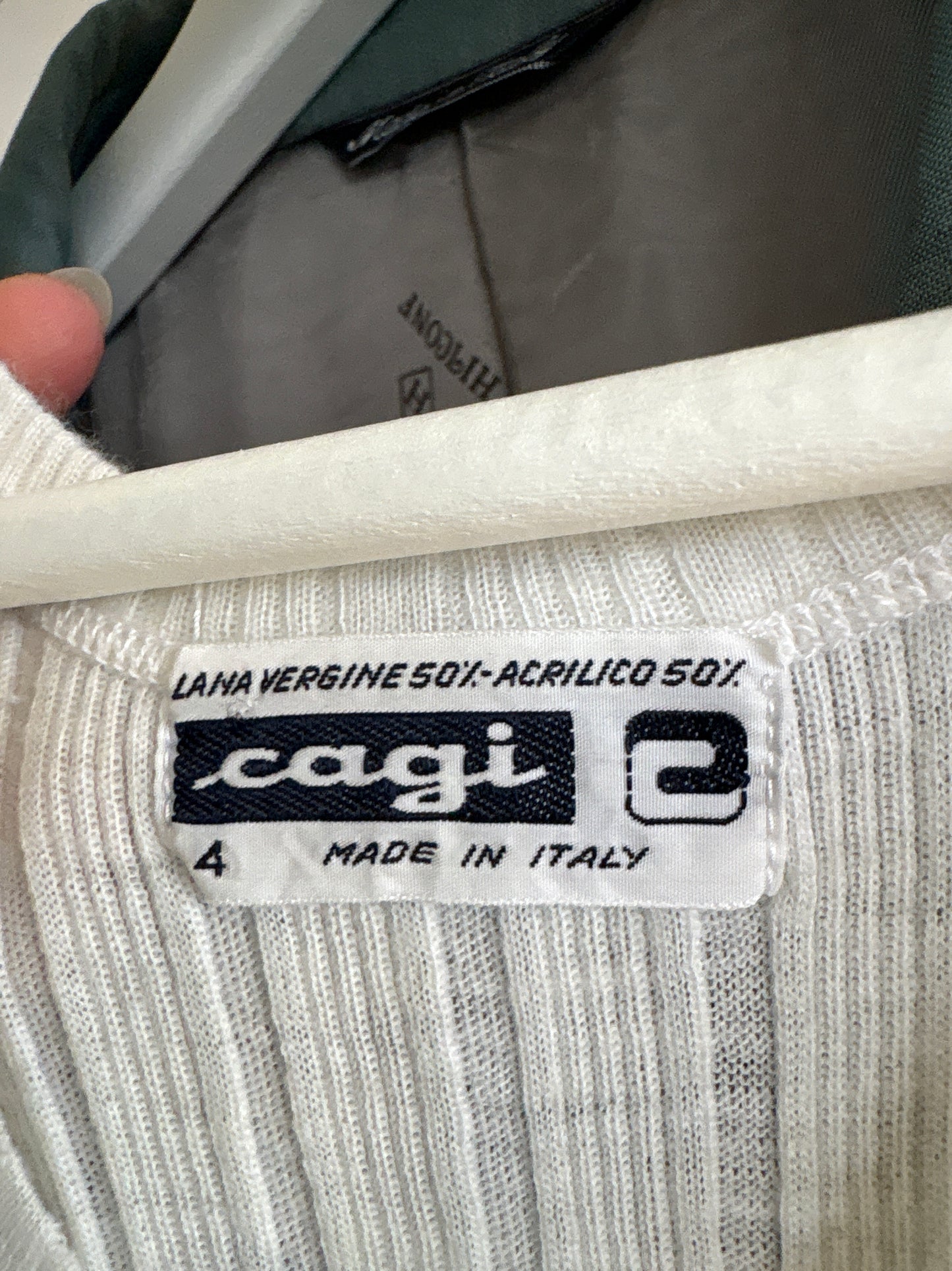 Top italian din mix de lana extrafina ribbed