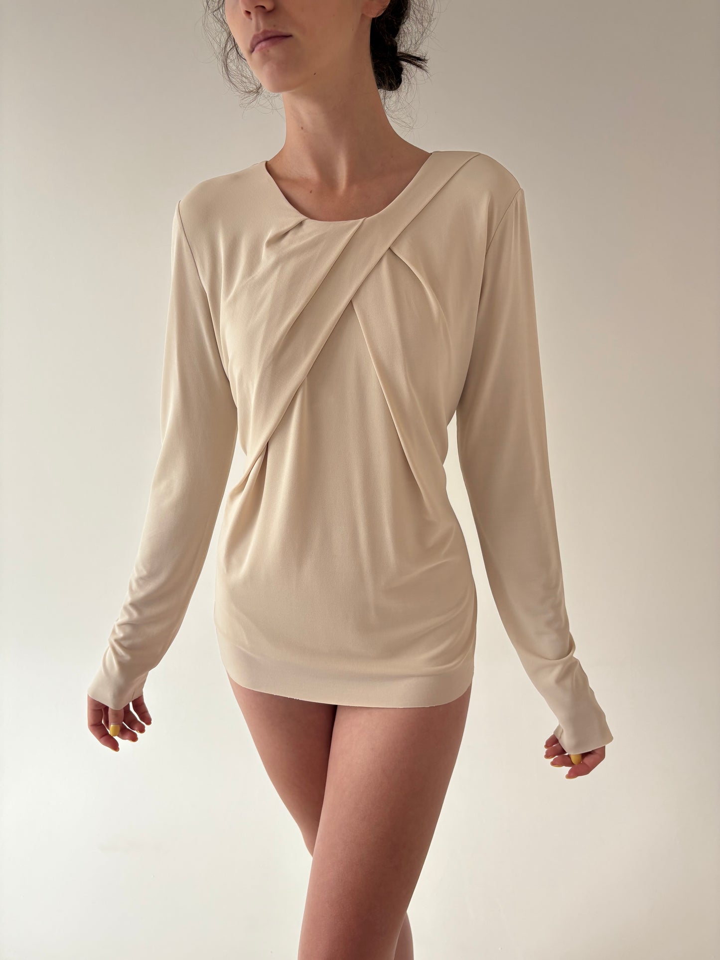 Bluză Max Mara din mesh modelator în croi modern elevat