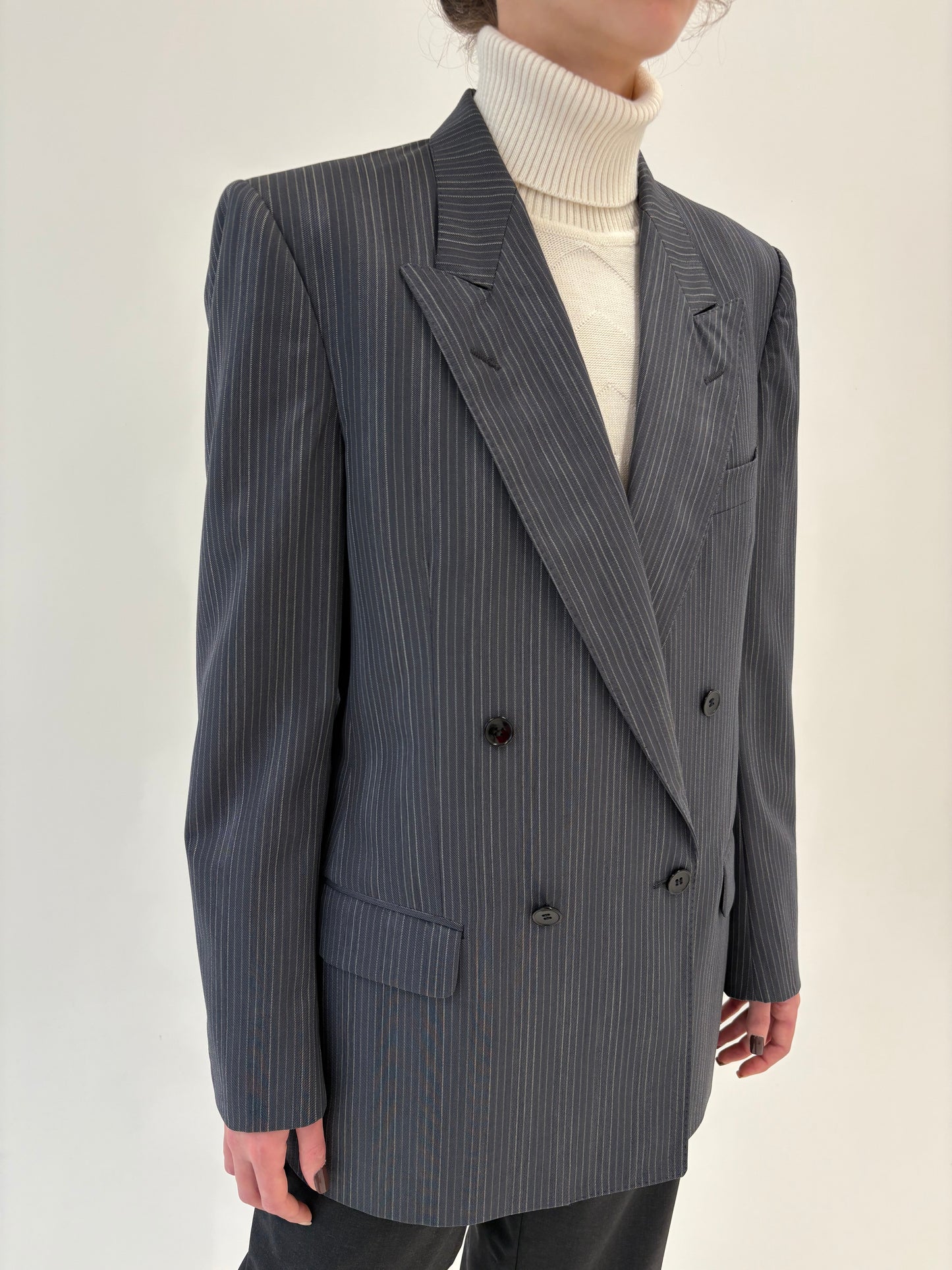 Sacou de brand luxury vintage Louis Feraud cu închidere dublă