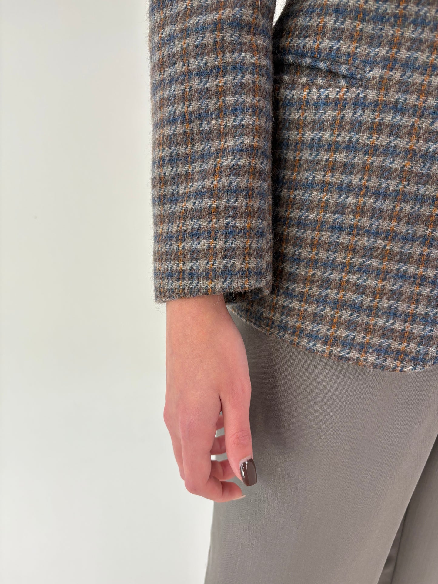 Sacou din tweed gros de lana și mohair în combinație superbă de culori