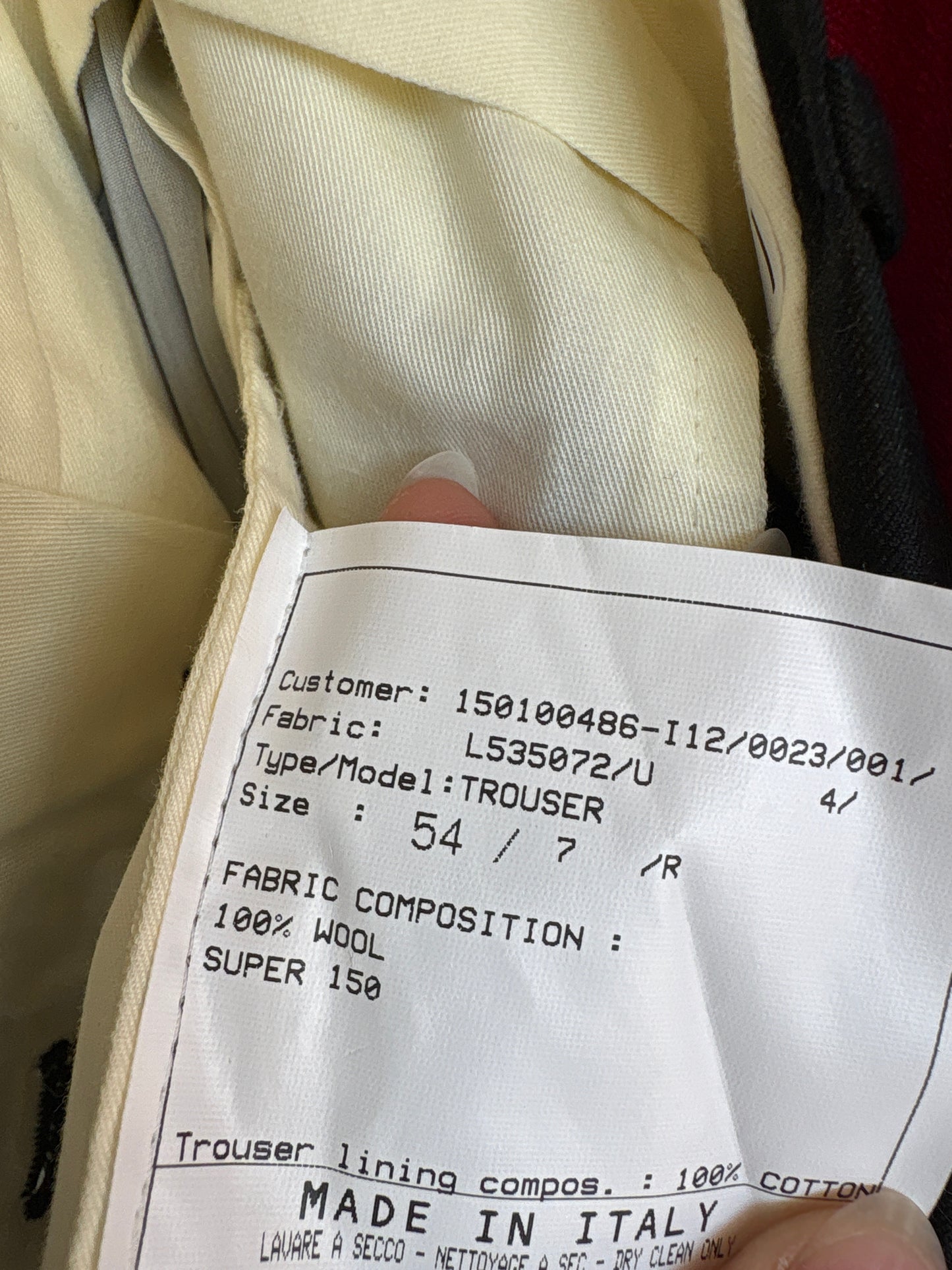 Pantaloni noi cu etichetă din cea mai fină stofă de lana neagră de la zi la seară