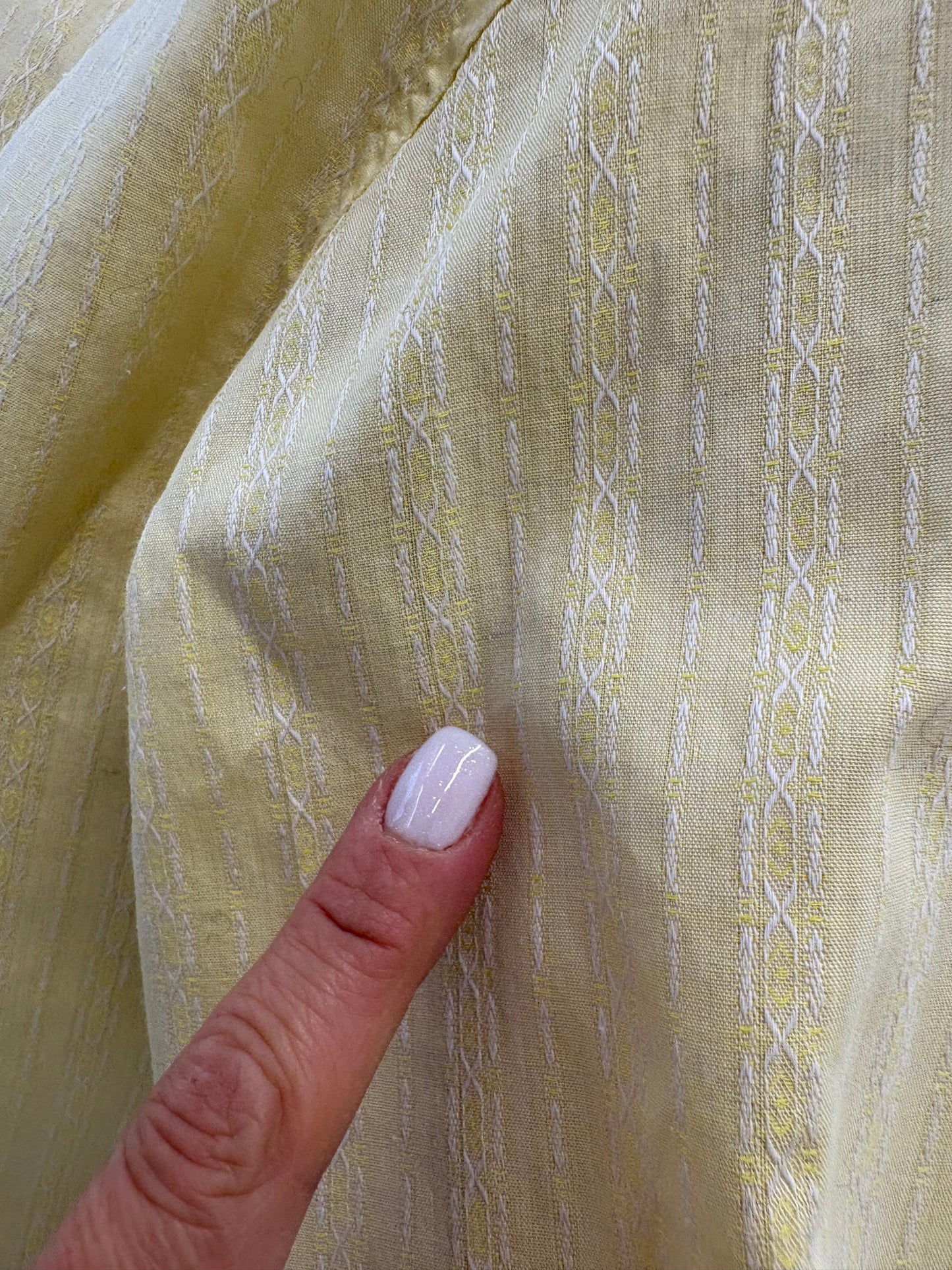 Cămașa vintage butter yellow din jacquard de bumbac excepțional