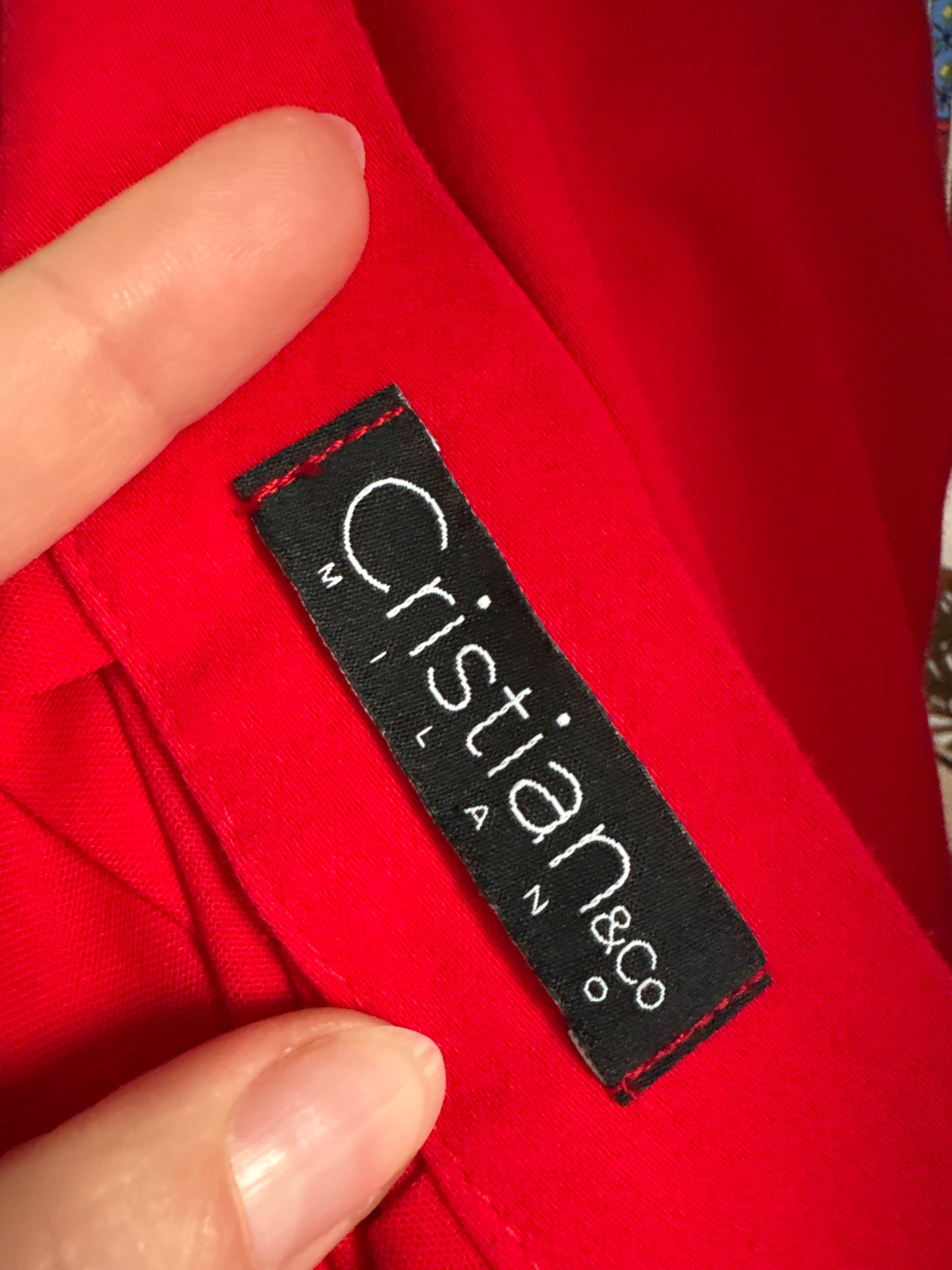 Fustă midi lung cherry red cu talie ultra înaltă marcată