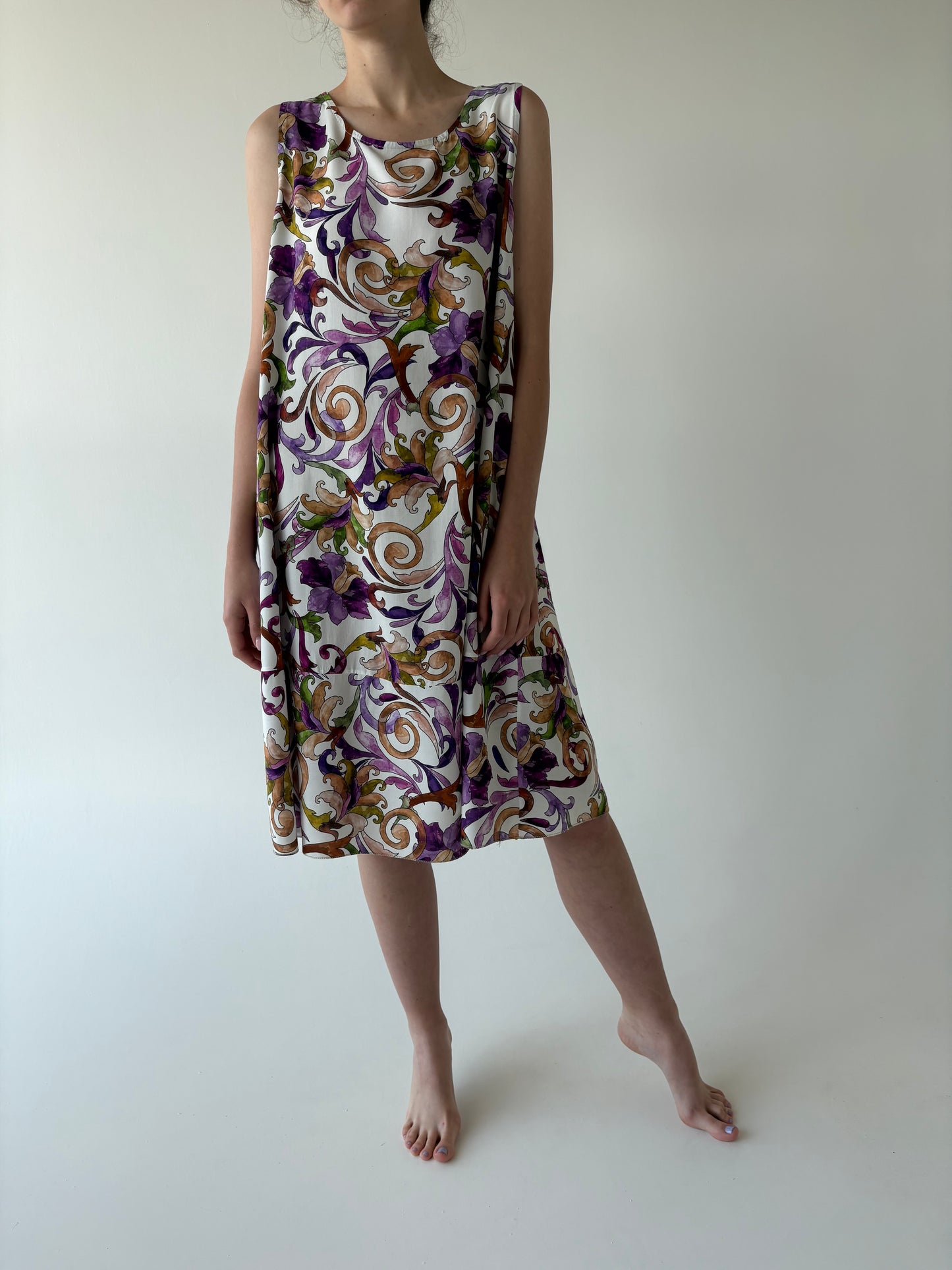 Set vintage super vaporos in culori superbe: pantaloni palazzo + rochie