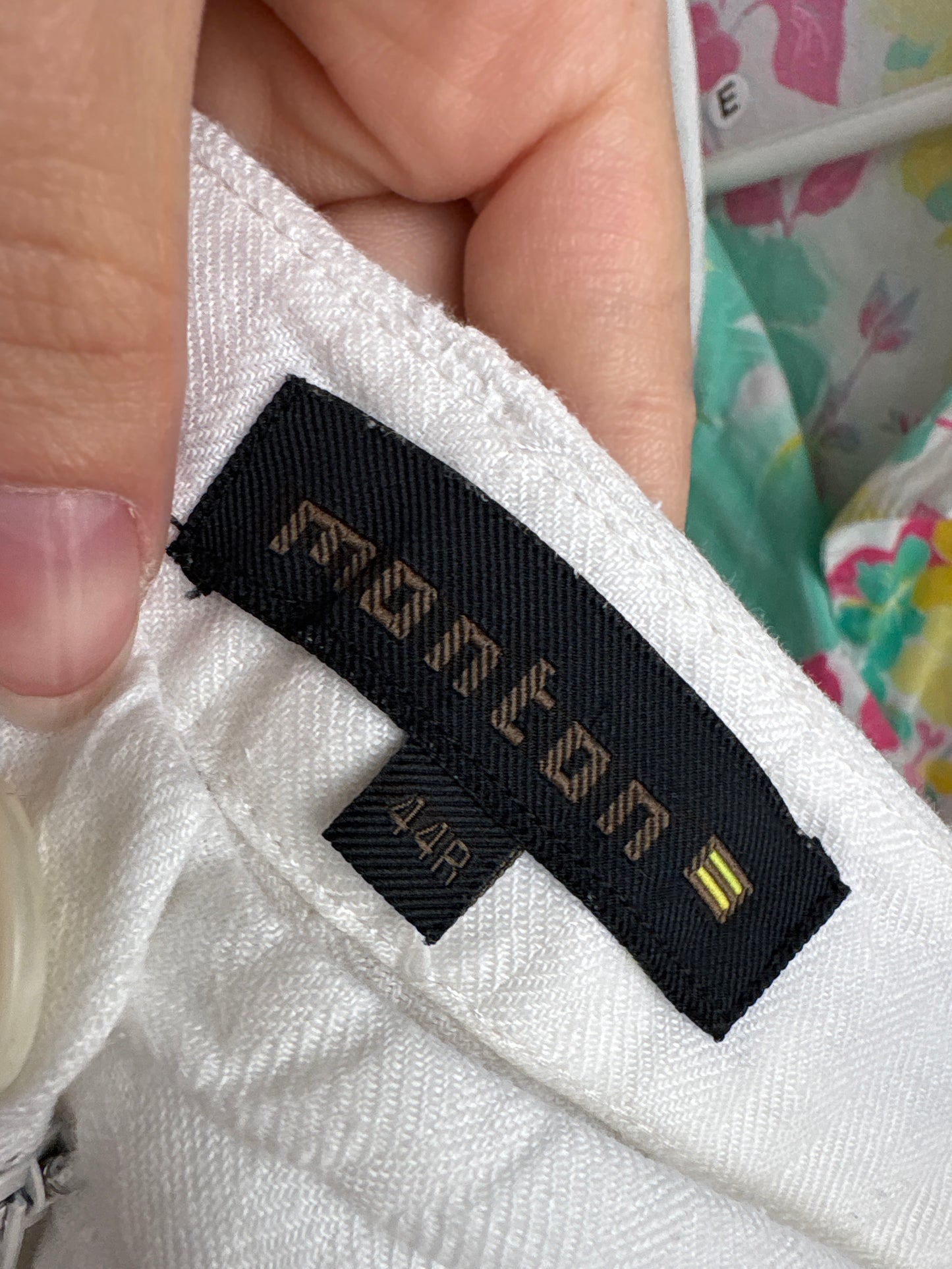 Pantaloni petite din in în croi clasic