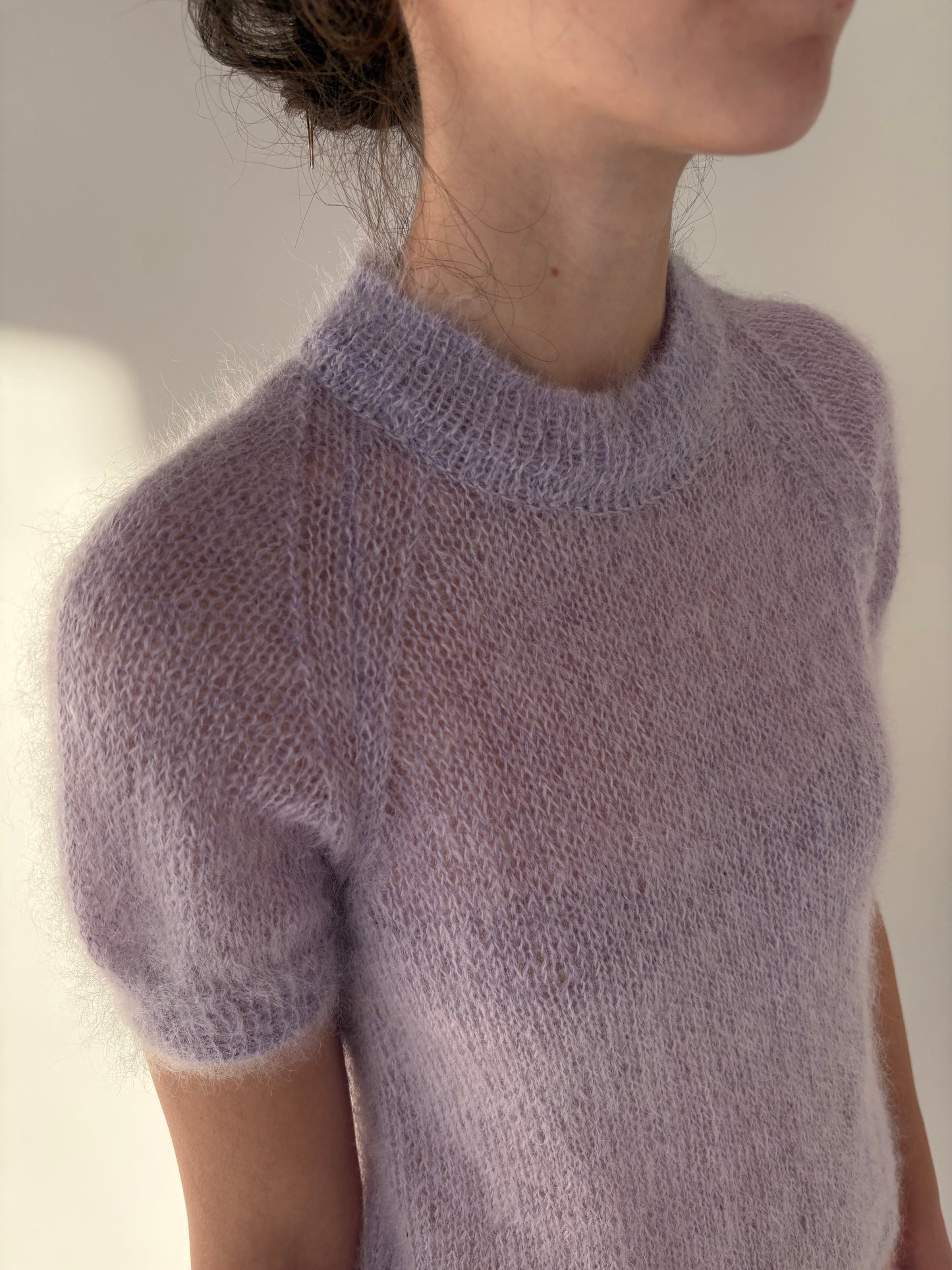 Top vintage light lavender din baby mohair