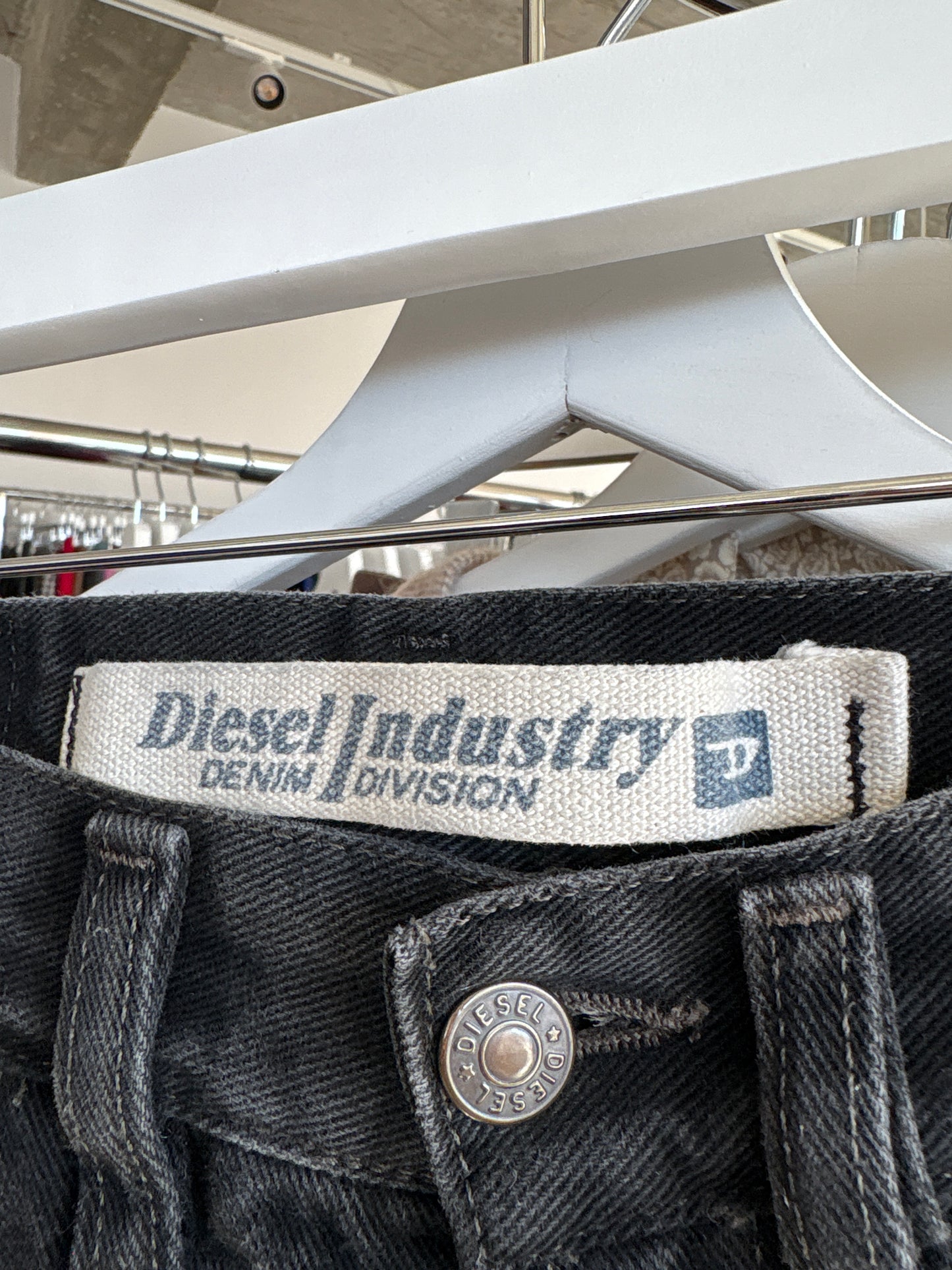 Jeans luxury Diesel straight leg cu talie înaltă