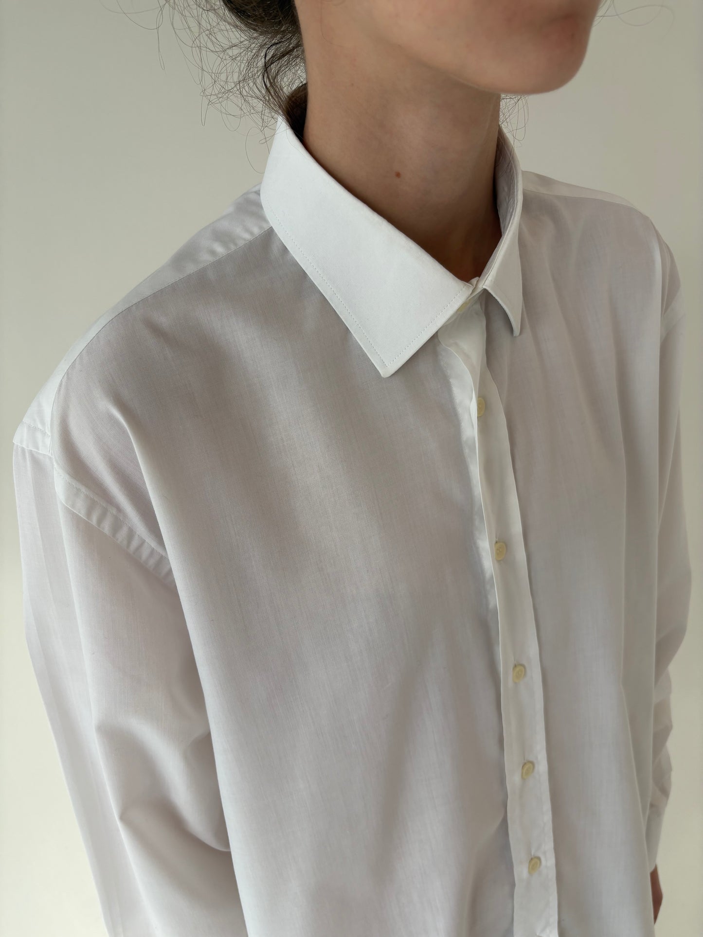 Cămașa premium italiană con poplin de bumbac excepțional