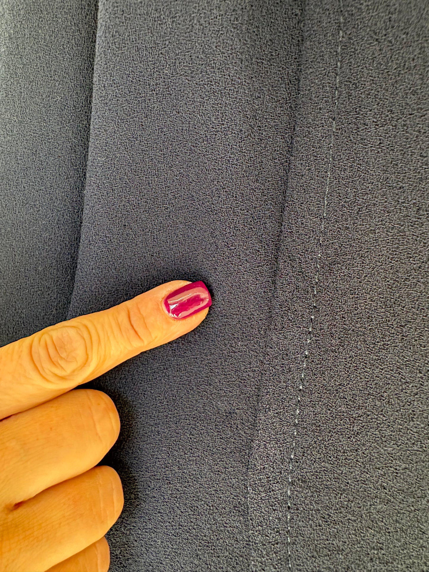 Palton vintage petite Navy blue din lana ușor structurată