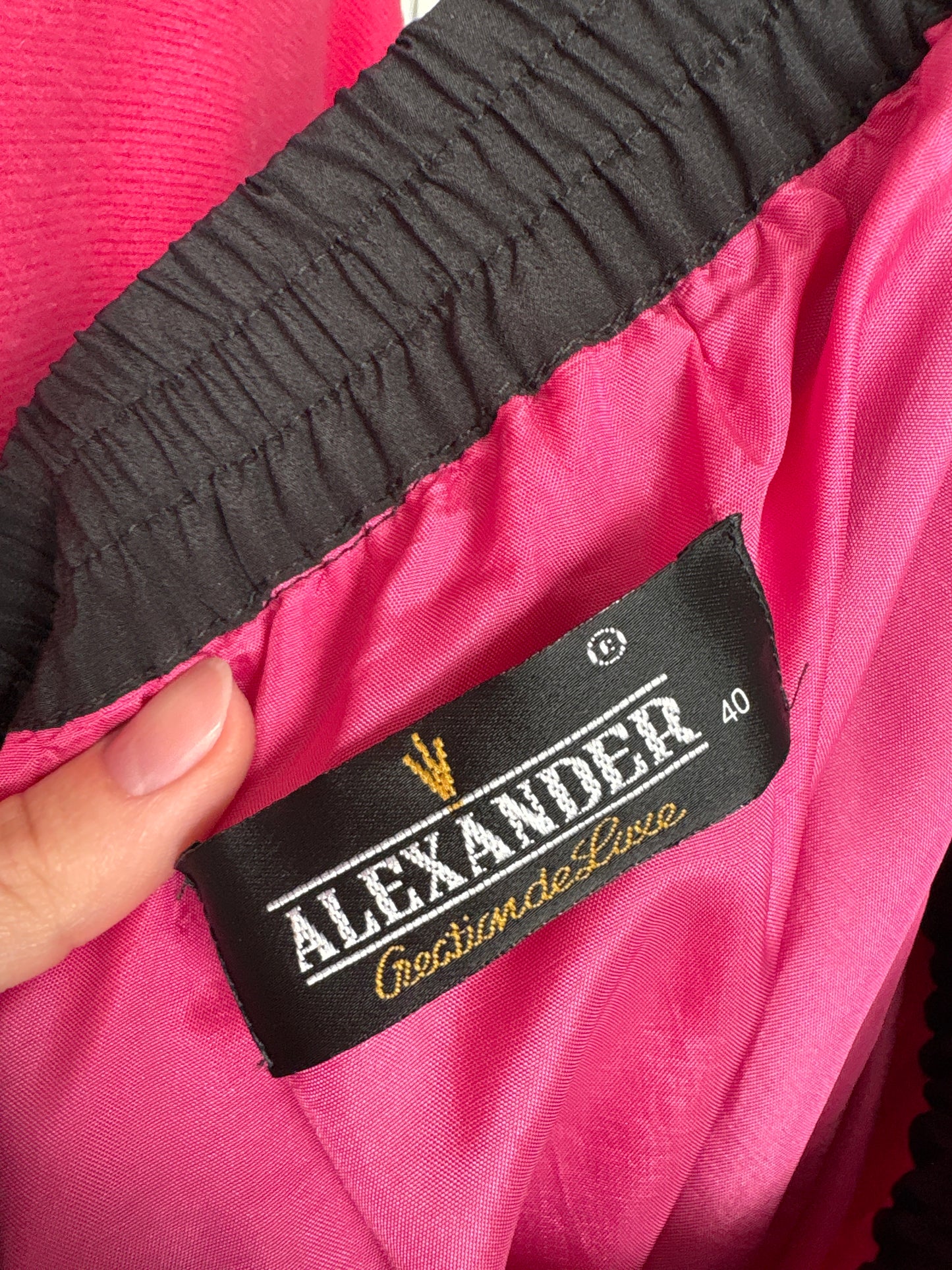 Fustă vintage plisată colorblock cu talie ultra înaltă elastică