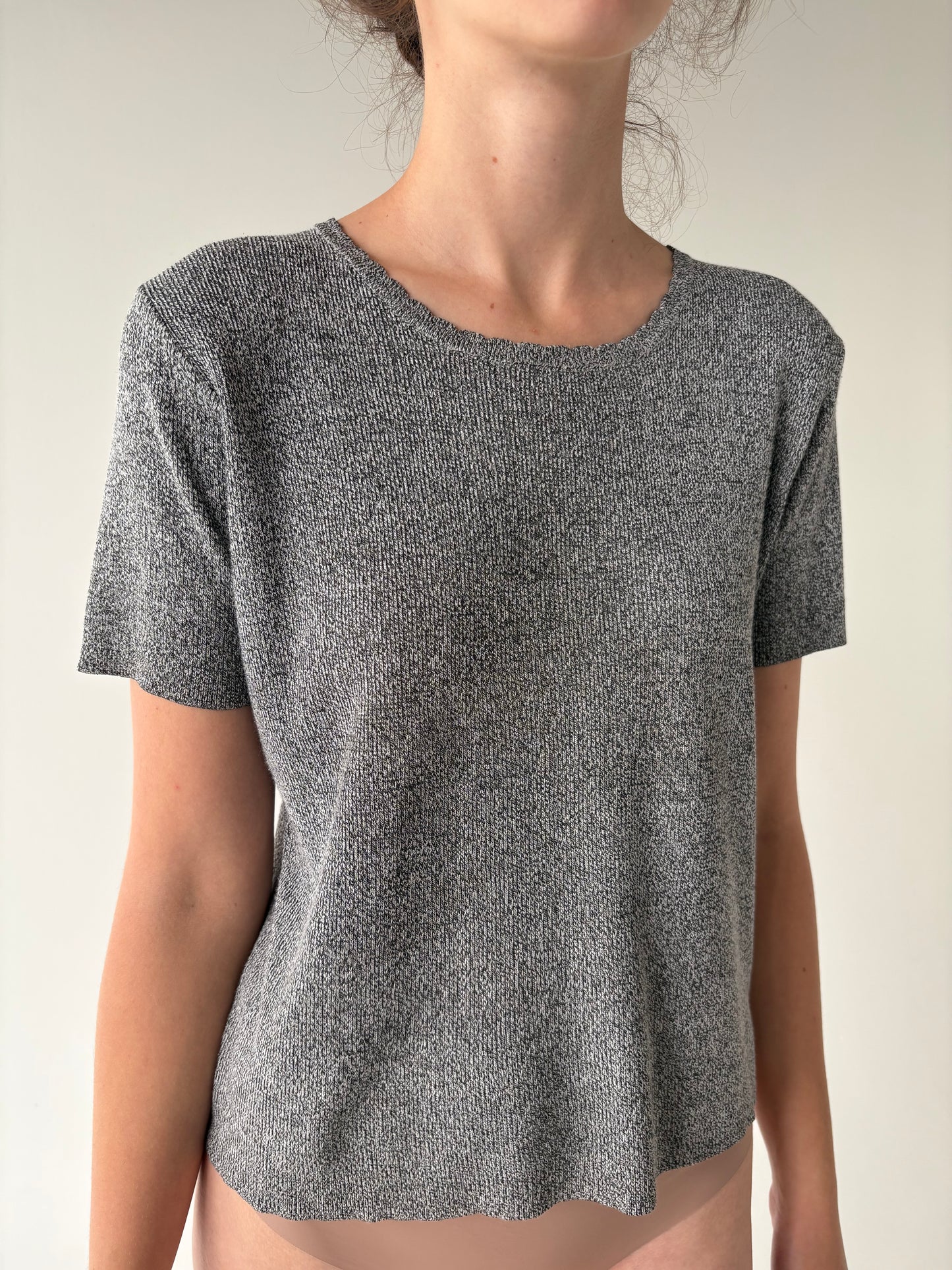 Top din jerse din mix de lana extrafina