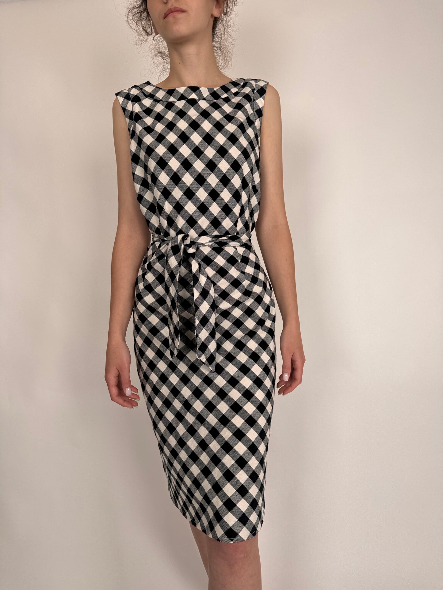 Rochie de brand super premium Hobbs gingham cu talie reglabilă