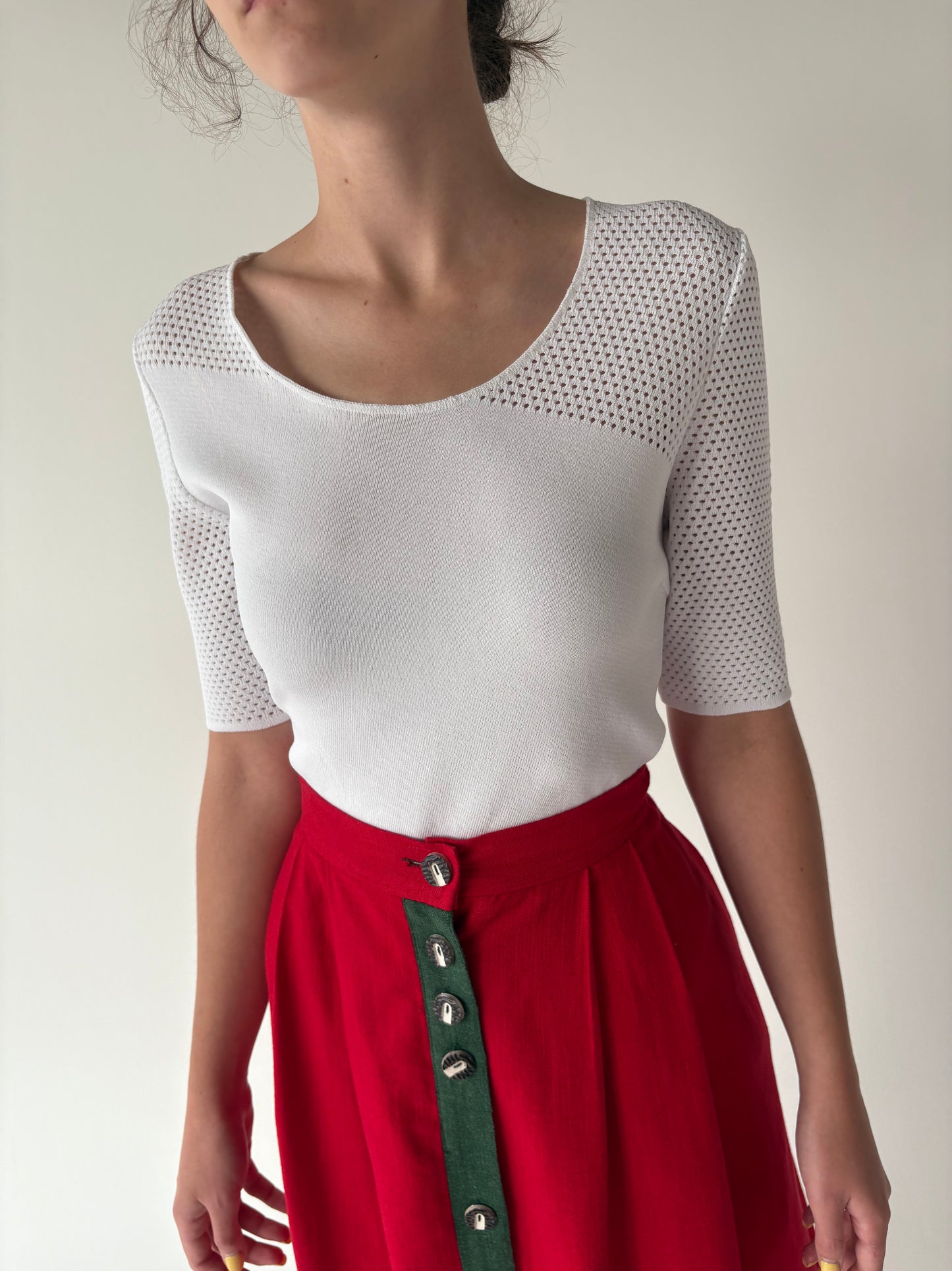Top italian asimetric din jerse de vascoza greu