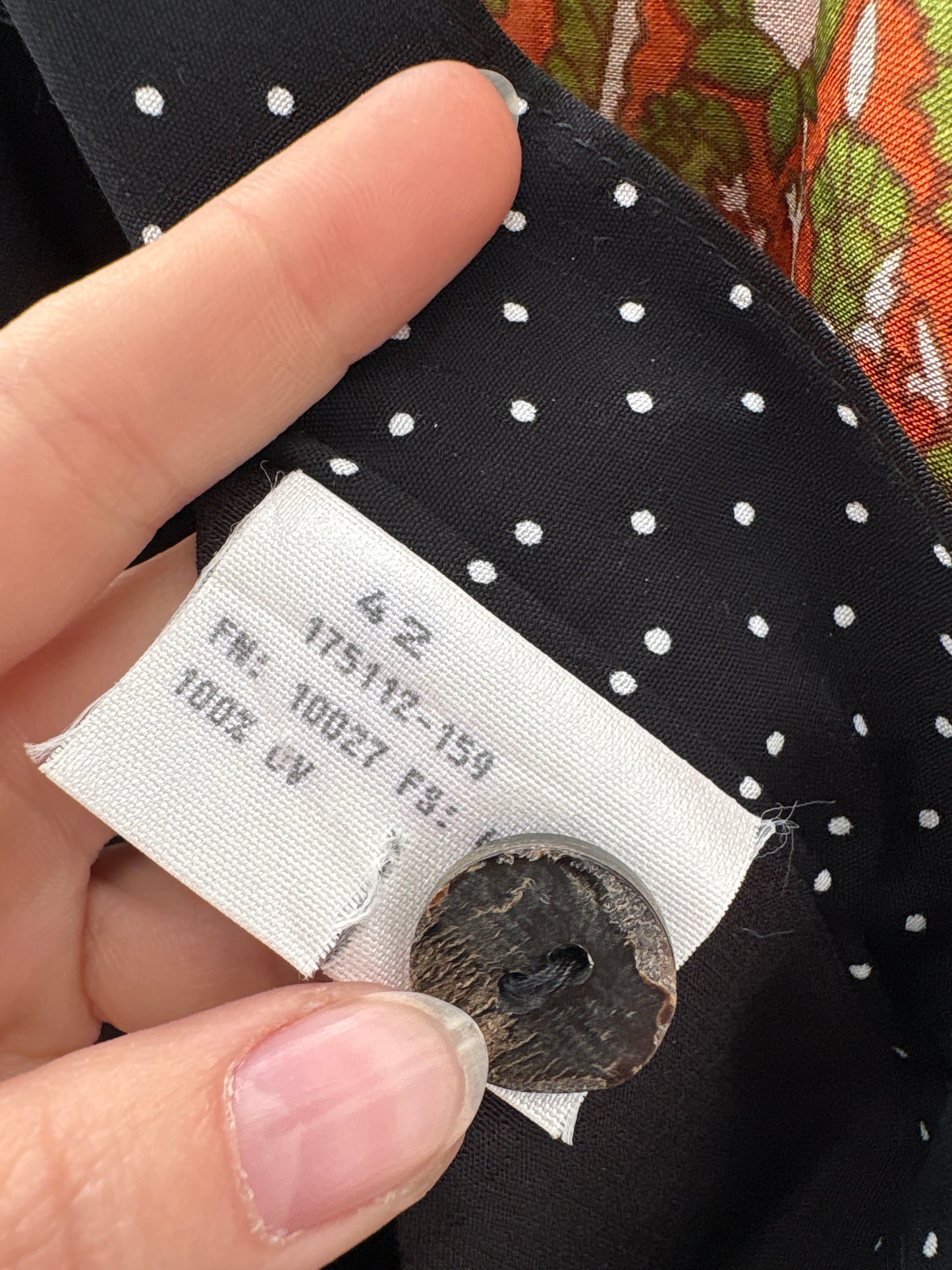 Fustă maxi neagra cu buline ivorie și talie ultra înaltă