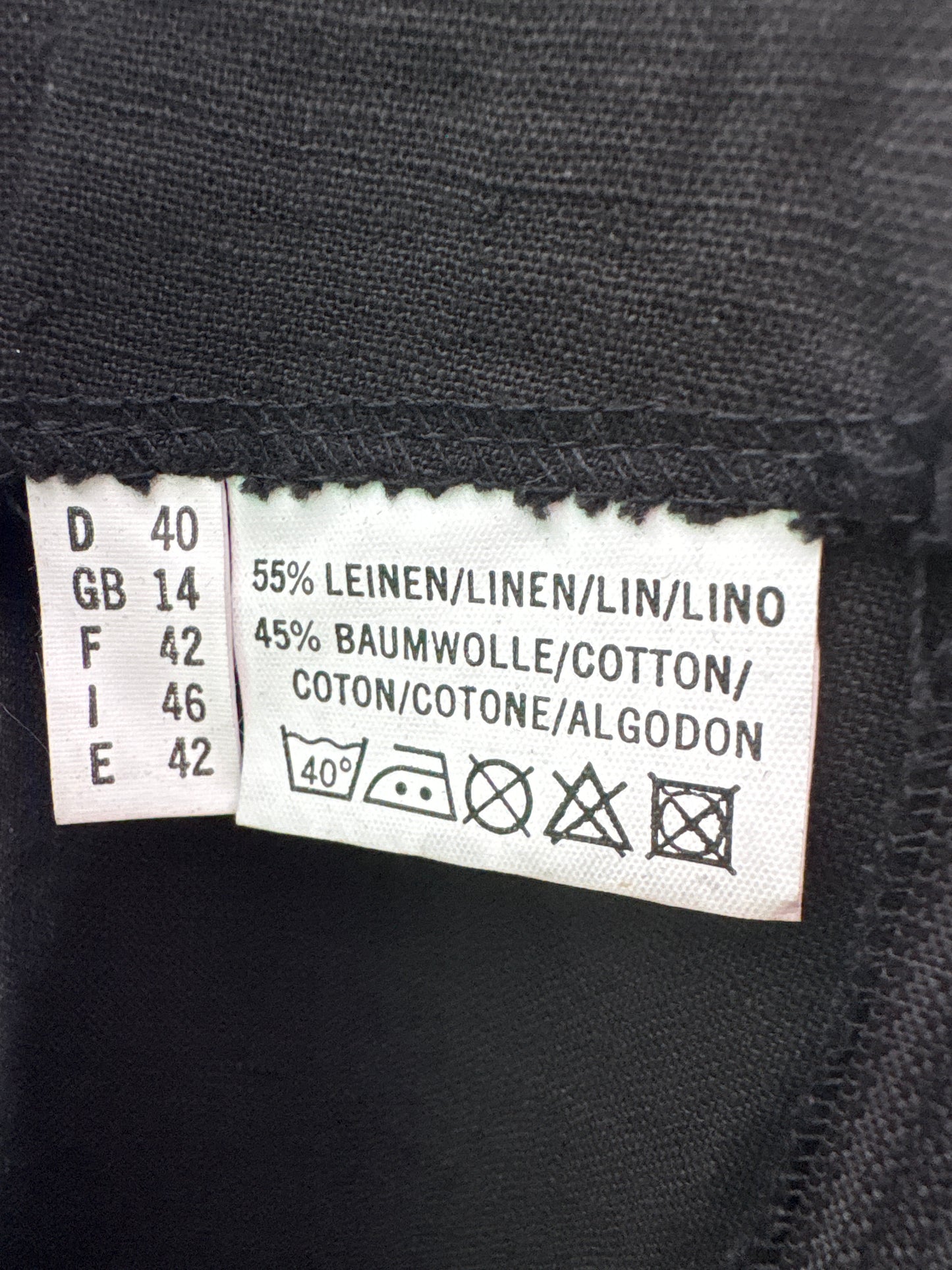 LBD ultra chic din pânză de in și bumbac cu talie ultra înaltă marcată de dantelă macrame