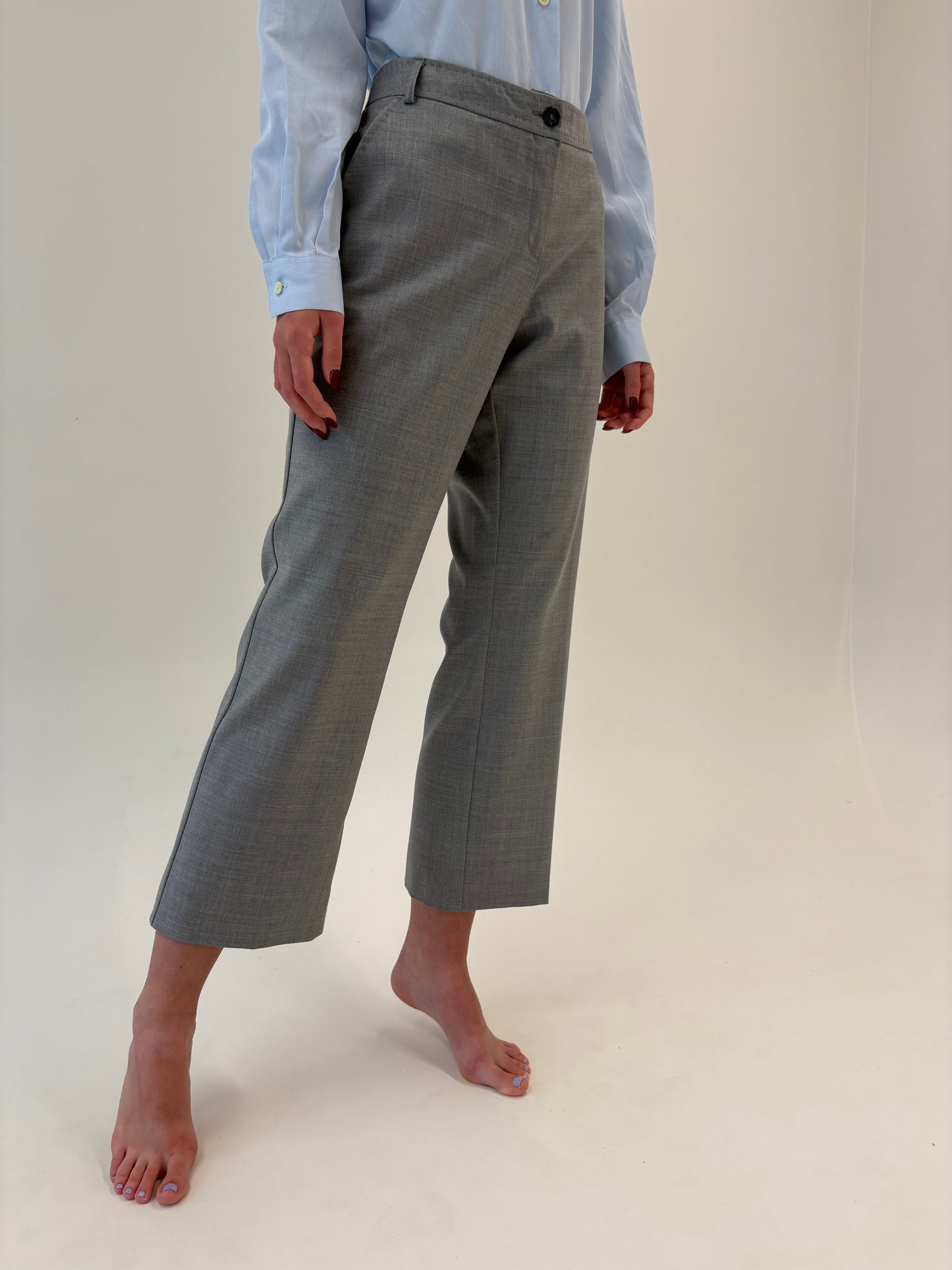 Pantaloni de brand luxury italian din lana extrafina ultra confort ușor strech