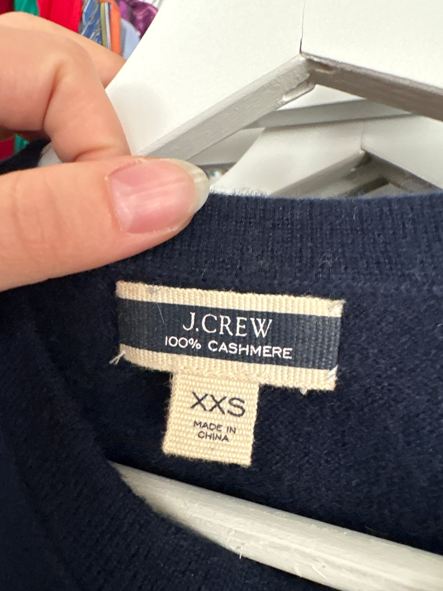 Top din cașmir Navy blue