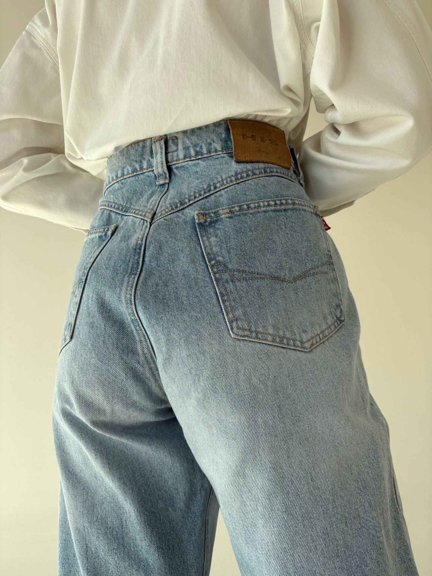 Jeans vintage tall cu ținuta și talie ultra înaltă classic wash